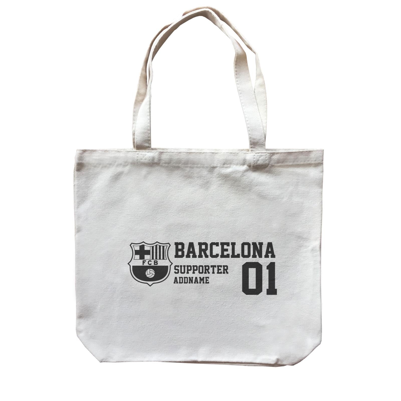 Barcelona Football Logo Supporter Accessories Addname Canvas Bag