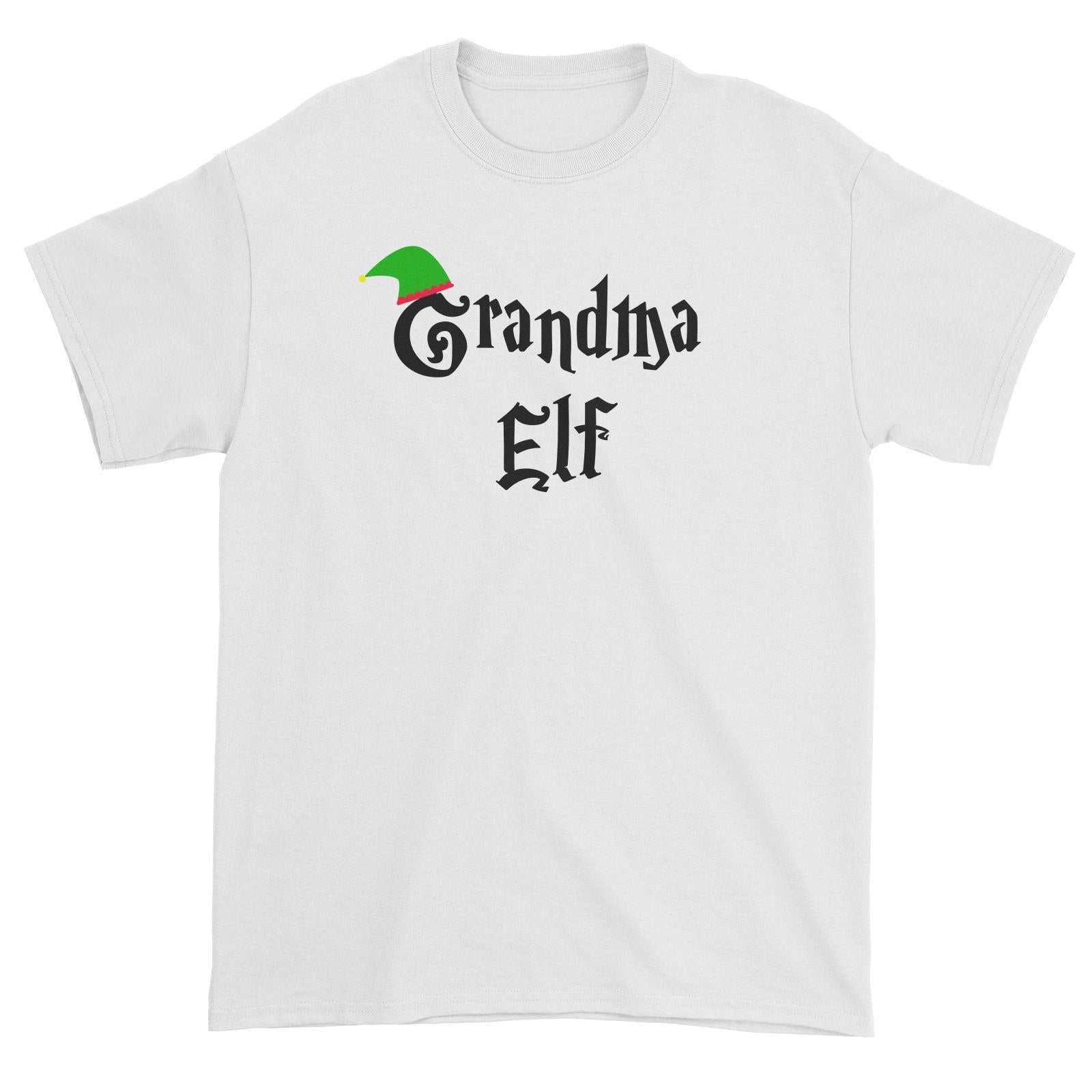 Grandma Elf With Hat Unisex T-Shirt Christmas Matching Family