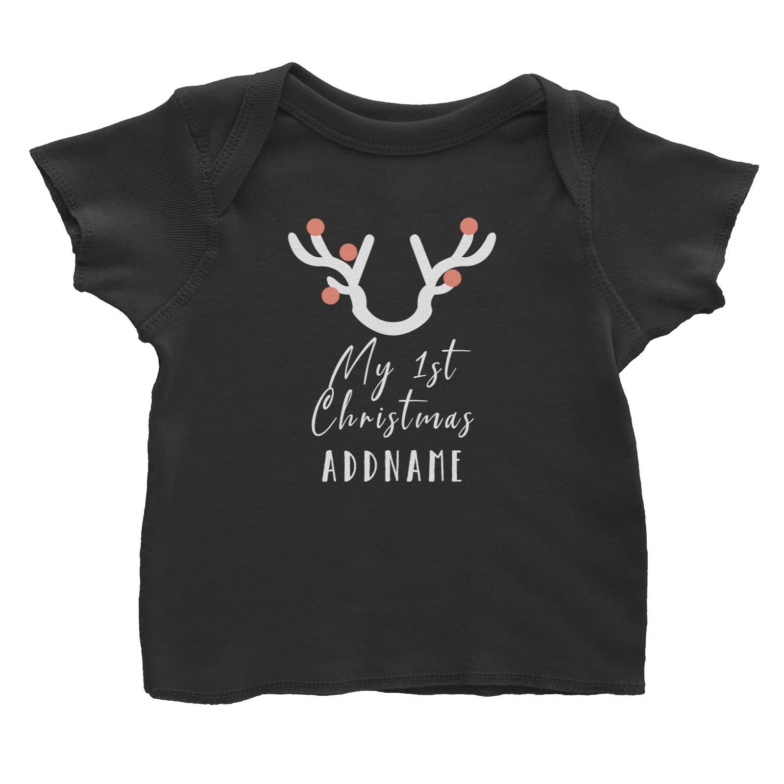 Christmas Series Antler My 1st Chistmas Baby T-Shirt
