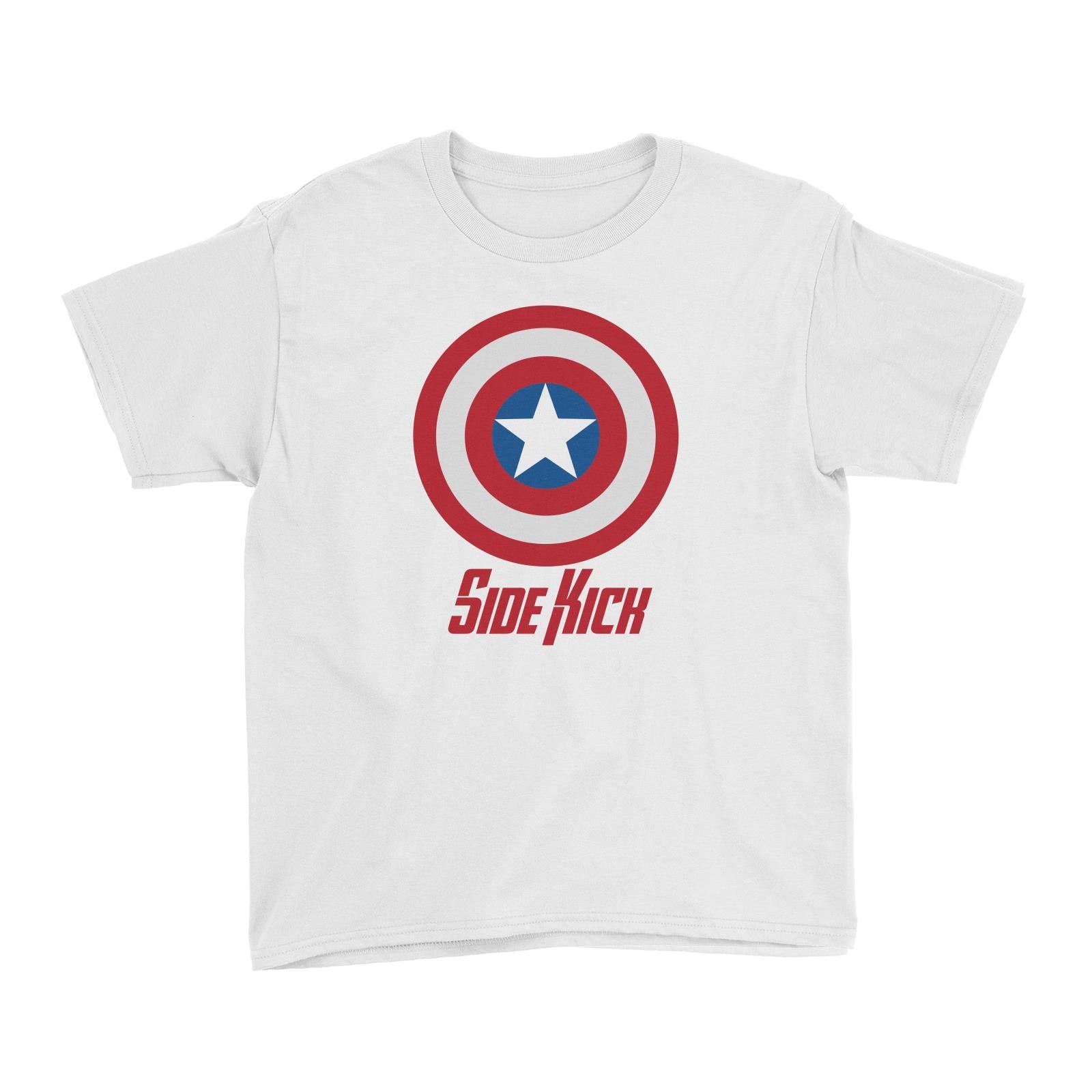 Superhero Shield Side Kick Kid's T-Shirt  Matching Family