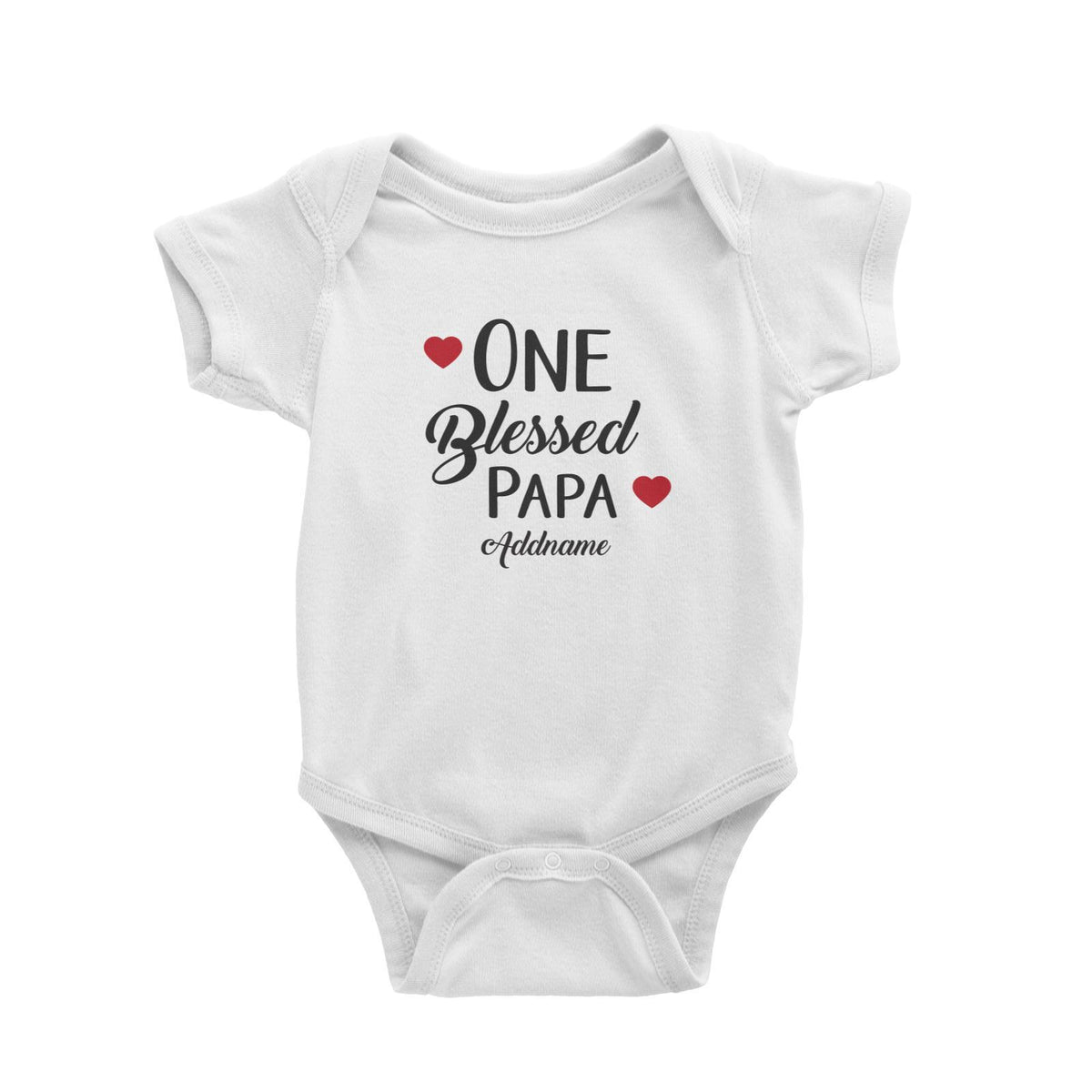 Christian Series One Blessed Papa Addname Baby Romper