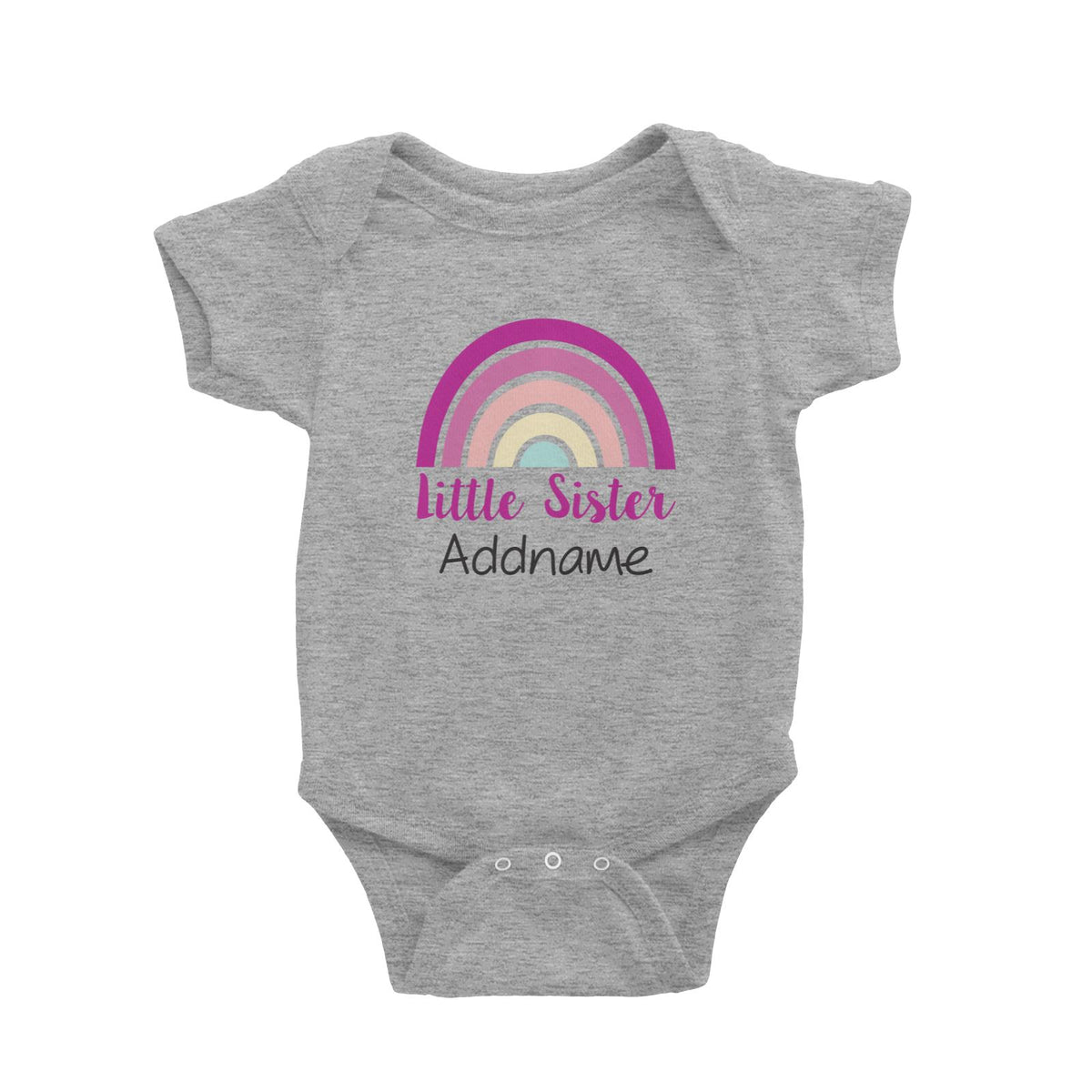 Colourful Rainbow Little Sister Baby Romper