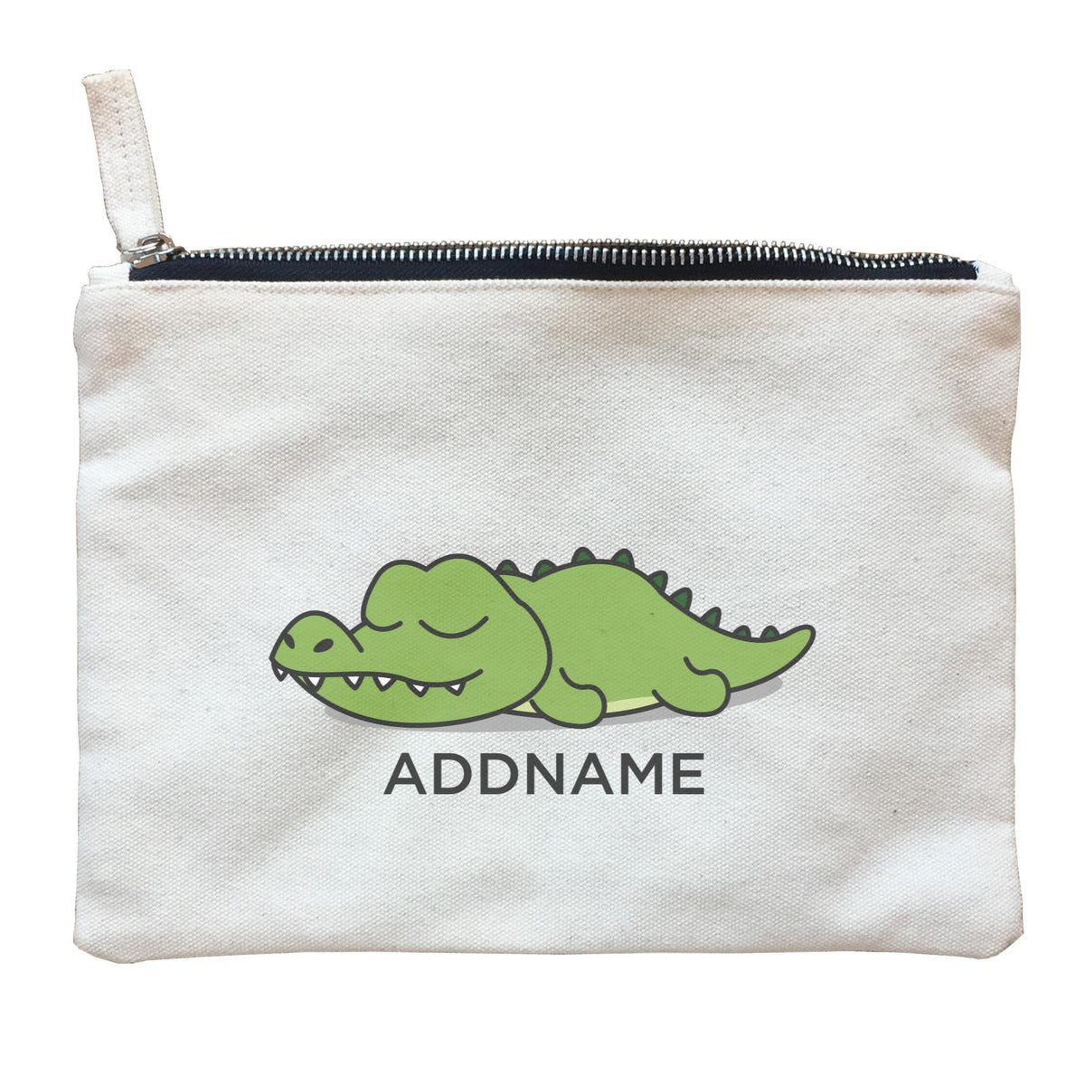 Lazy Crocodile Addname Zipper Pouch