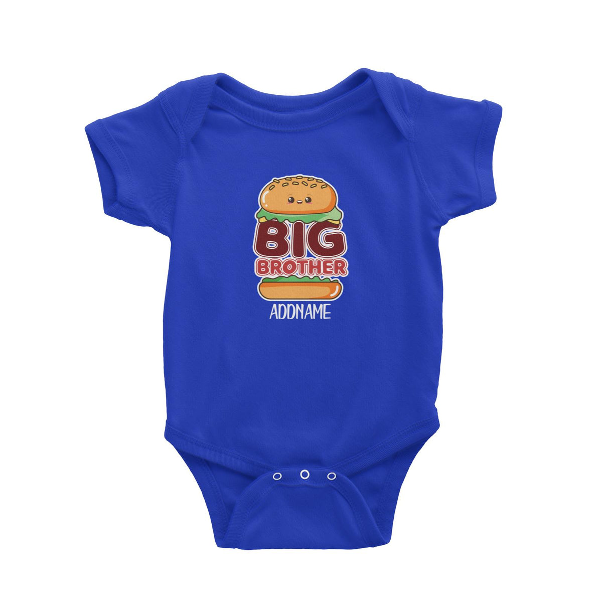 Cute Burger Big Brother Baby Romper