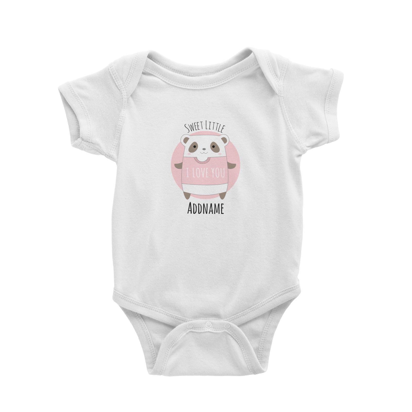 Sweet Animals Sketches Panda Sweet Little Addname Baby Romper
