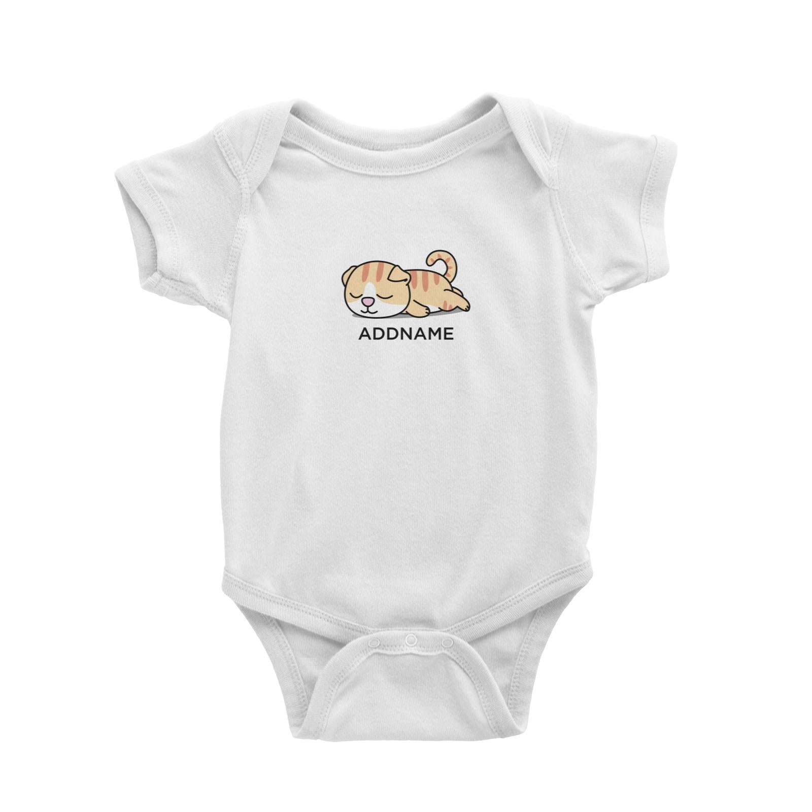 Lazy Cat Addname Baby Romper  (FLASH DEAL)