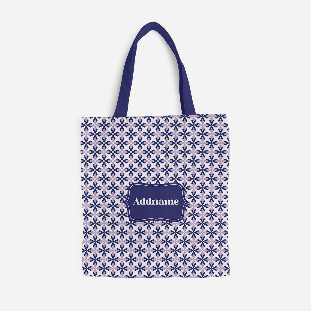 Ixora Series Full Print Canvas Bag - Purple