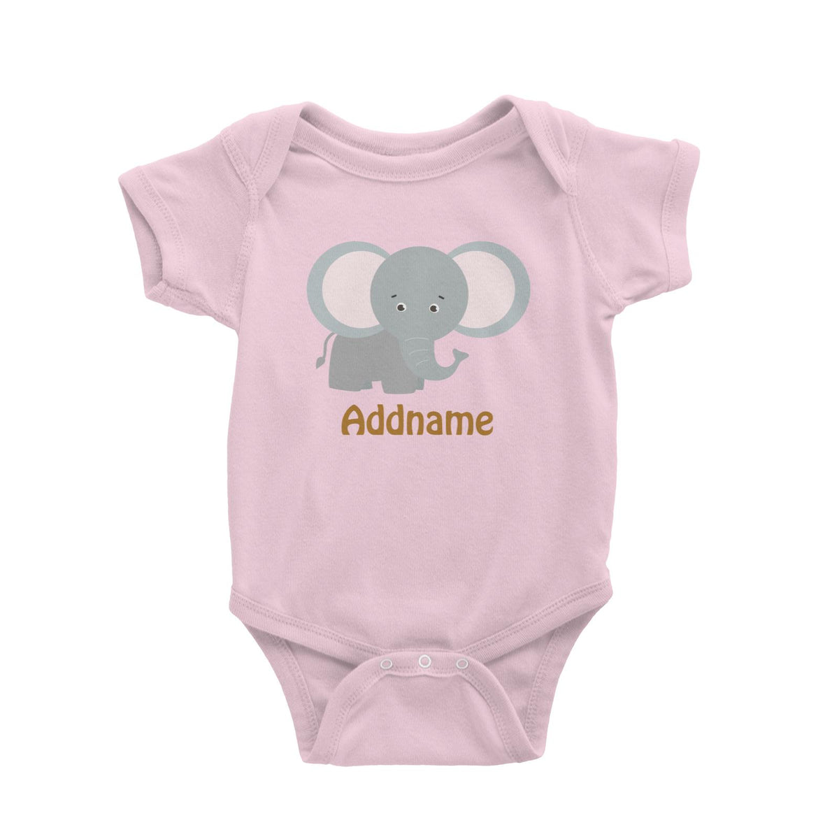 Animal Safari Jungle Elephant Addname Baby Romper