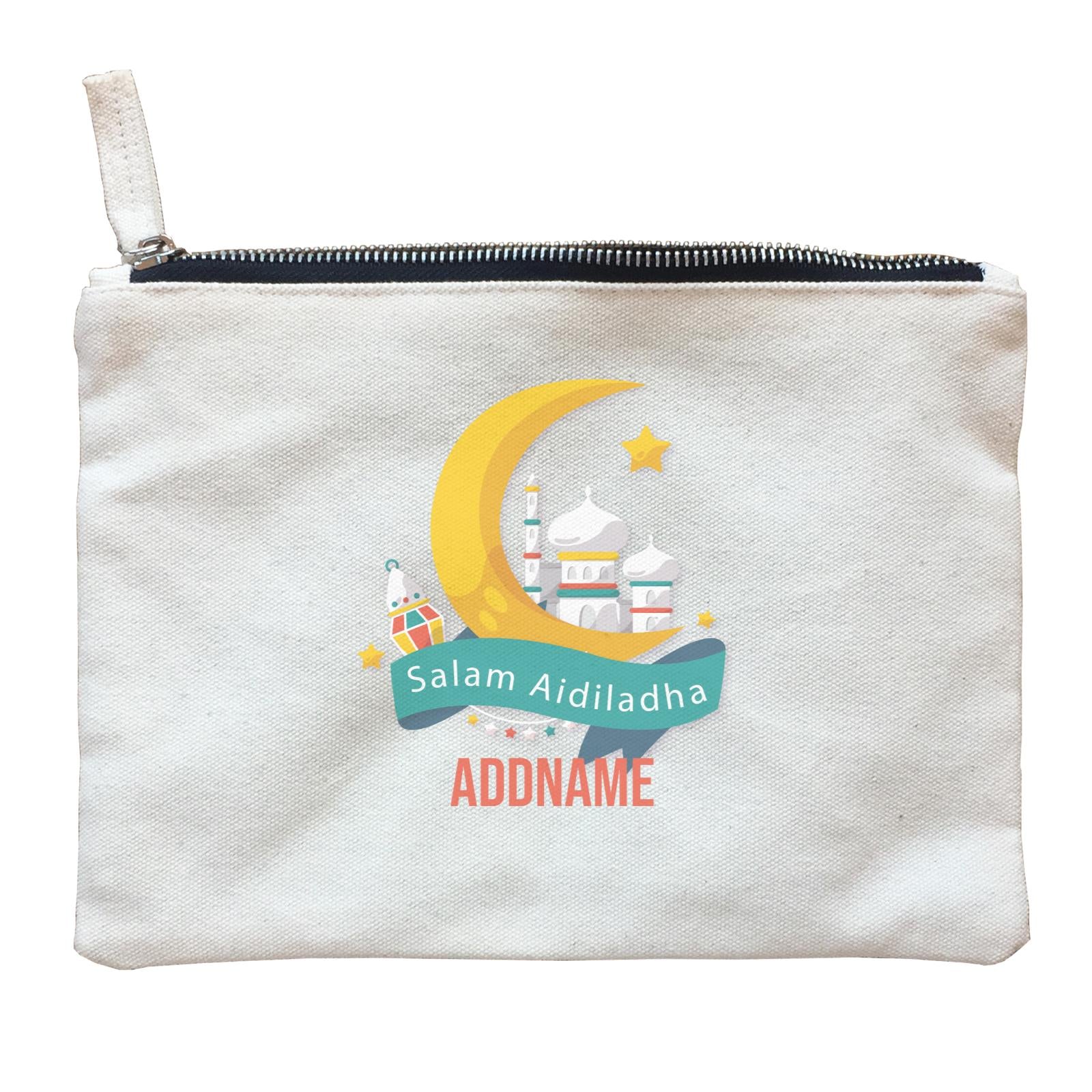 Aidiladha Cute Mosque Addname Zipper Pouch