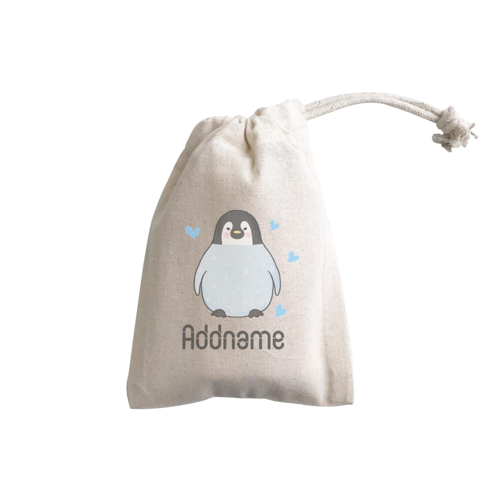 Cute Hand Drawn Style Penguin Addname GP Gift Pouch