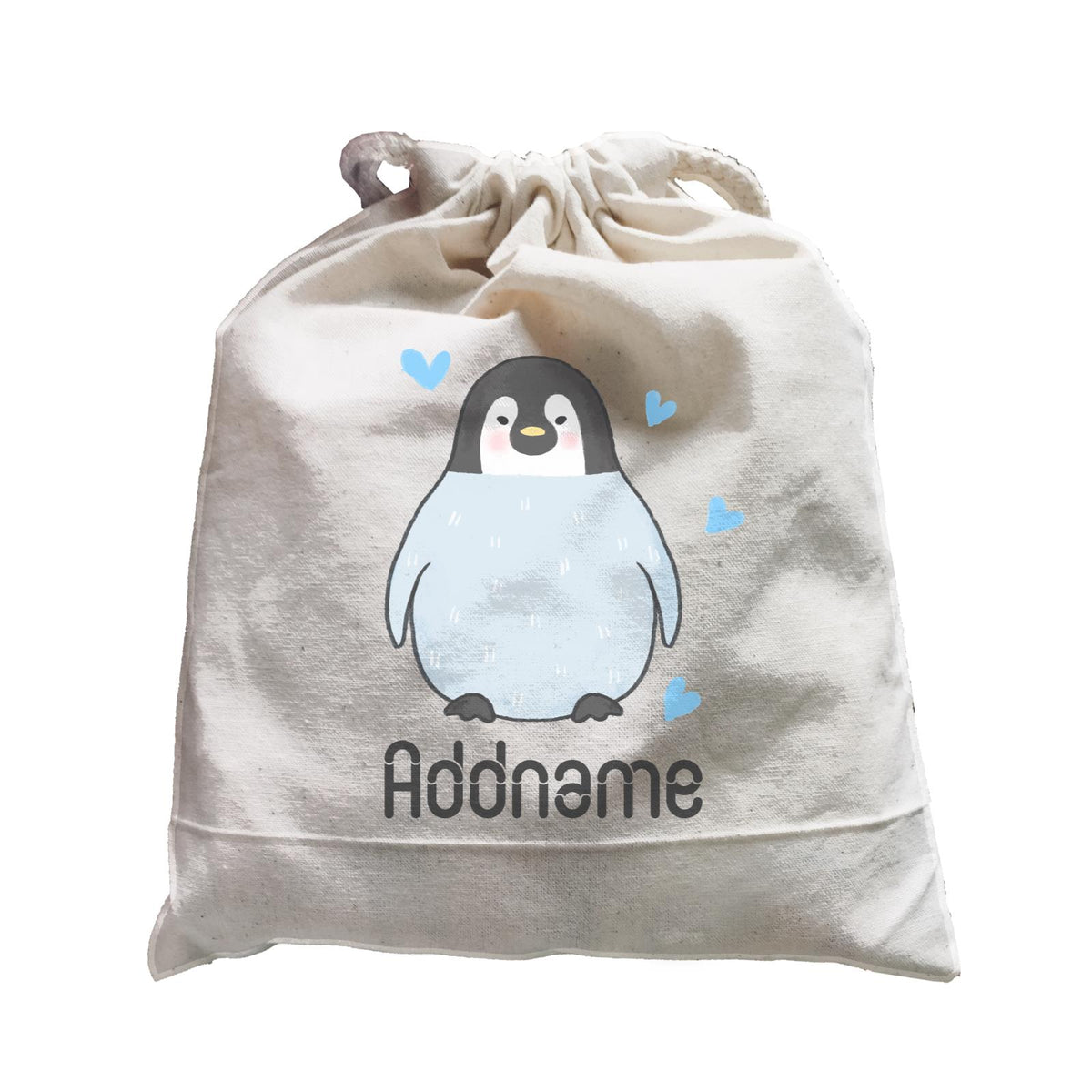 Cute Hand Drawn Style Penguin Addname Satchel