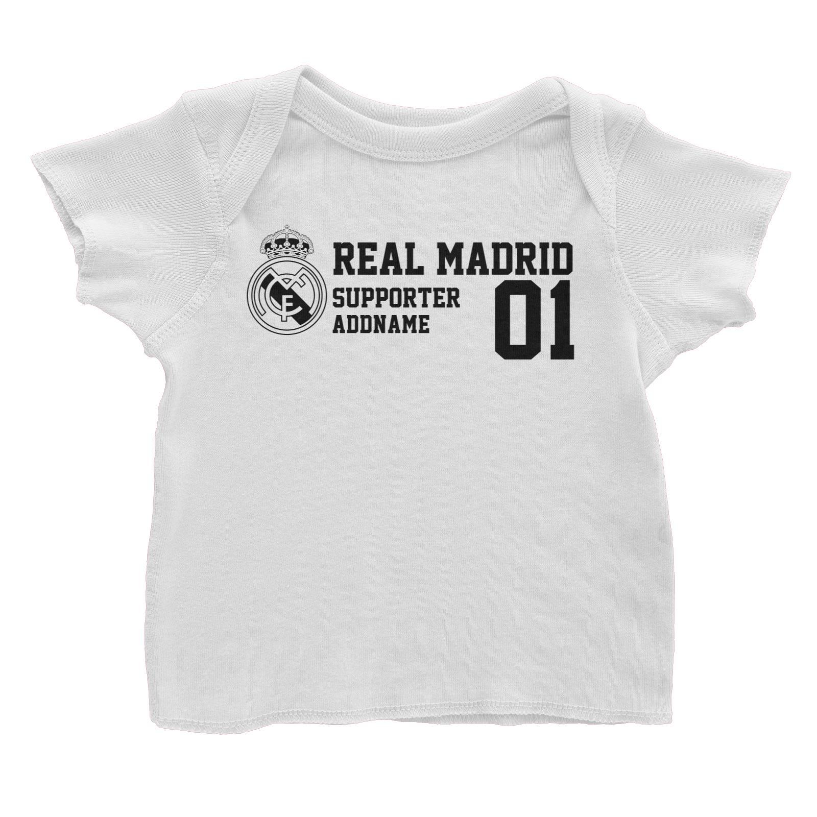 Real Madrid Football Supporter Addname Baby T-Shirt