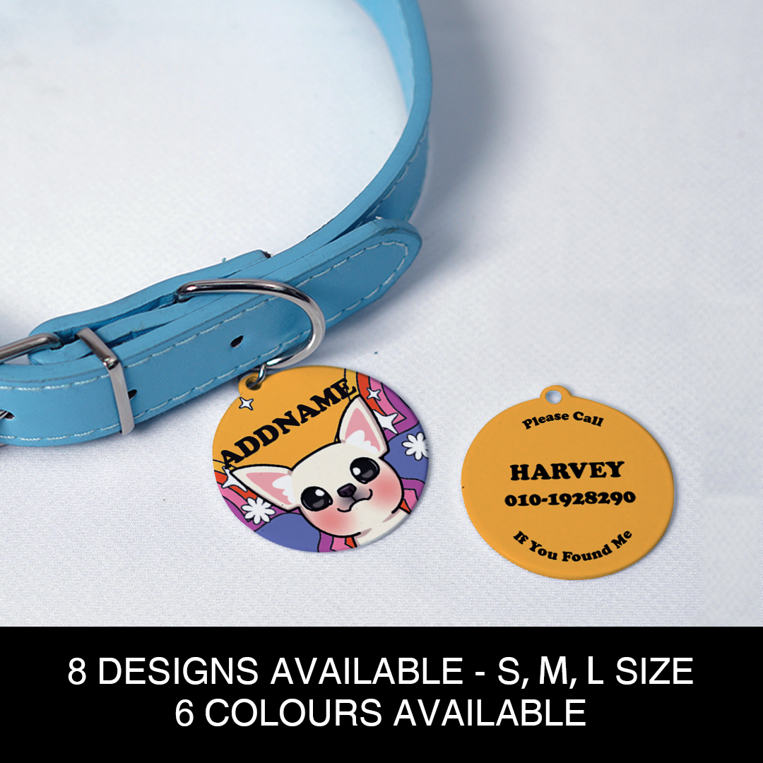 Paw Print Series - Chihuahua Small Dog Pet Pendant with Collar