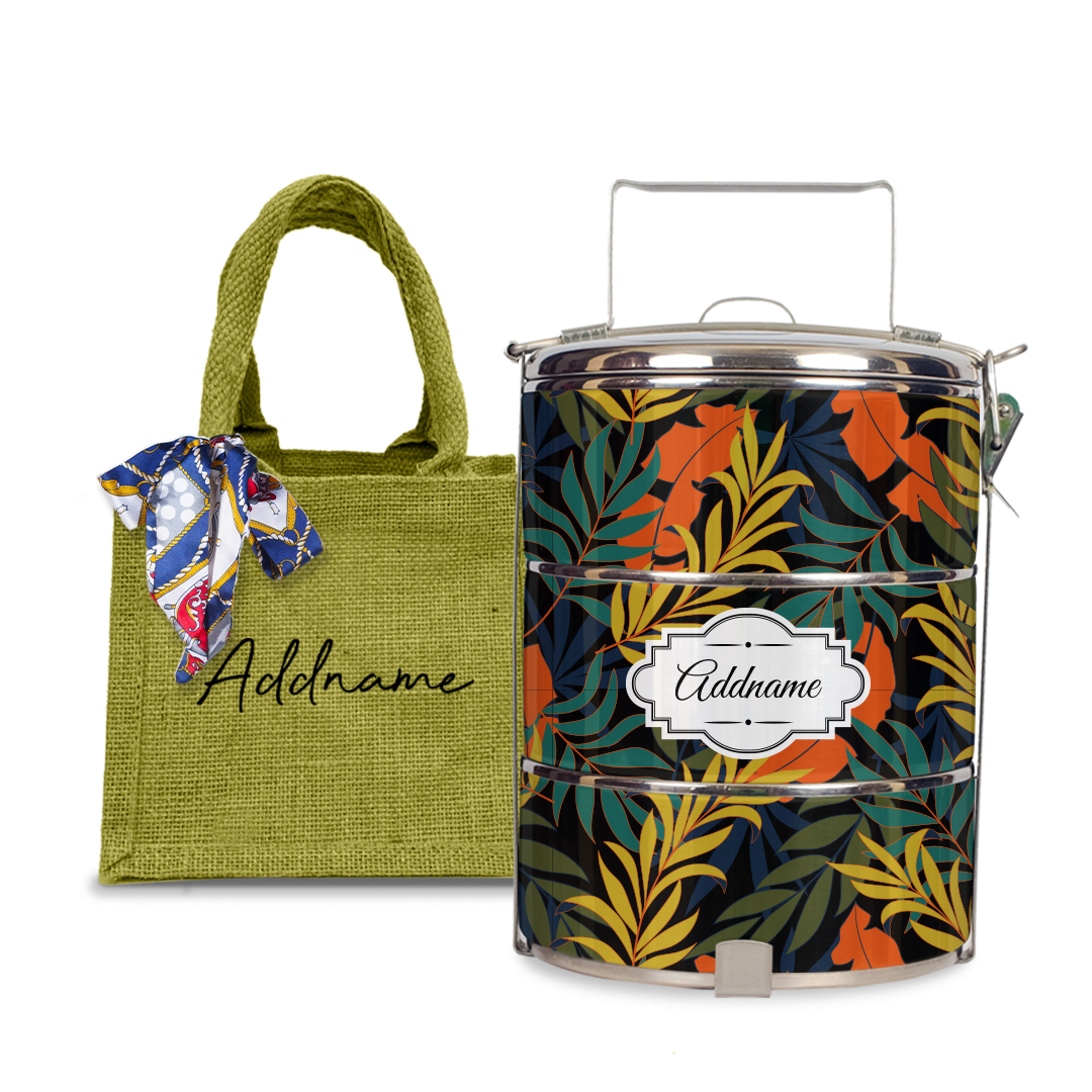 Colourful Leaves Tiffin Carrier