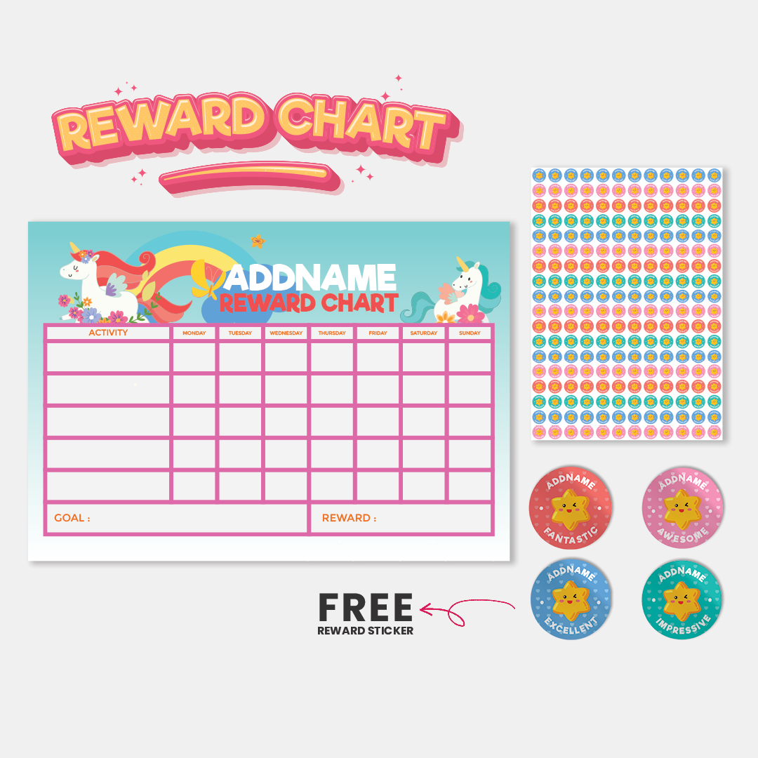 Kids Essentials - Kids Planner with Reward Sticker Fabulous Unicorn