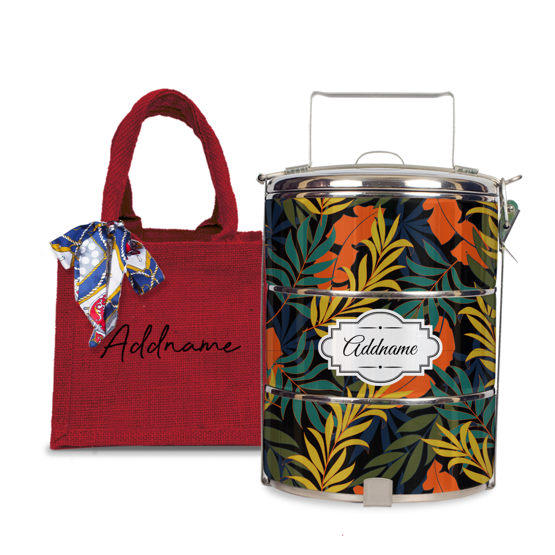 Colourful Leaves Tiffin Carrier