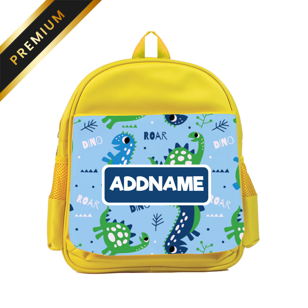 Cute Dino Yellow Premium Kiddies Bag