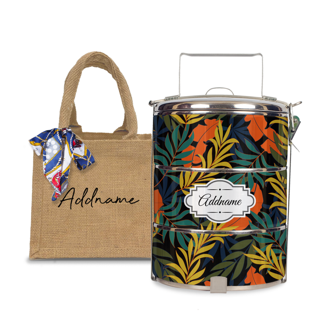 Colourful Leaves Tiffin Carrier