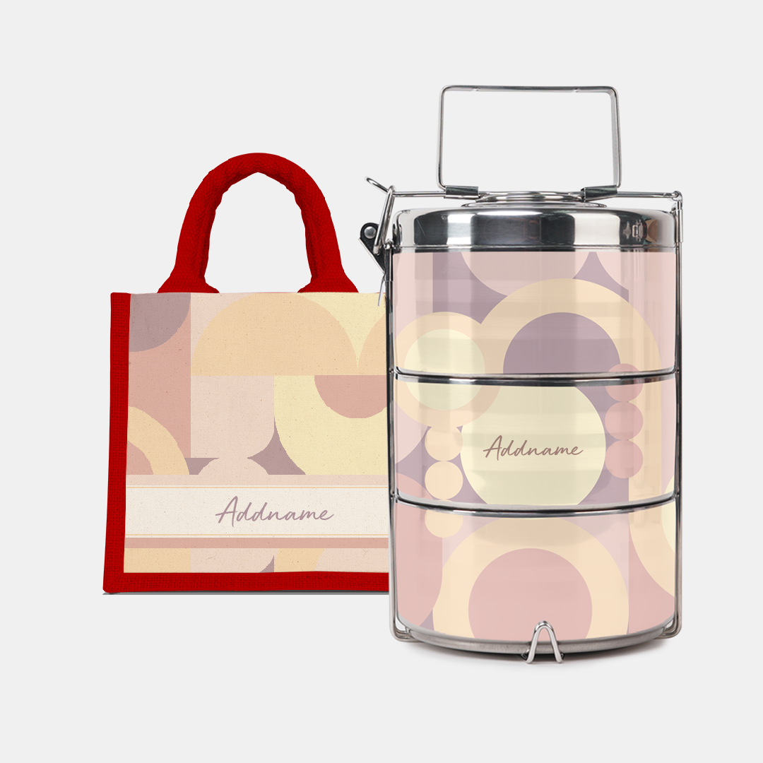 Ryn Series - Markisa - Lunch Tote Bag with Three-Tier Tiffin Carrier