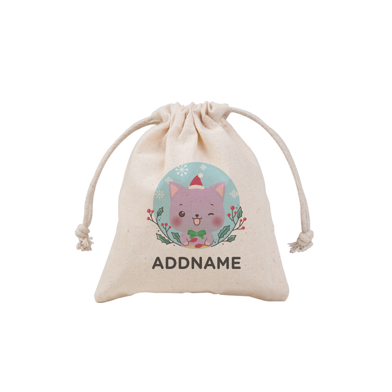 Christmas Cute Animal Series Cute Cat Mini Pouch