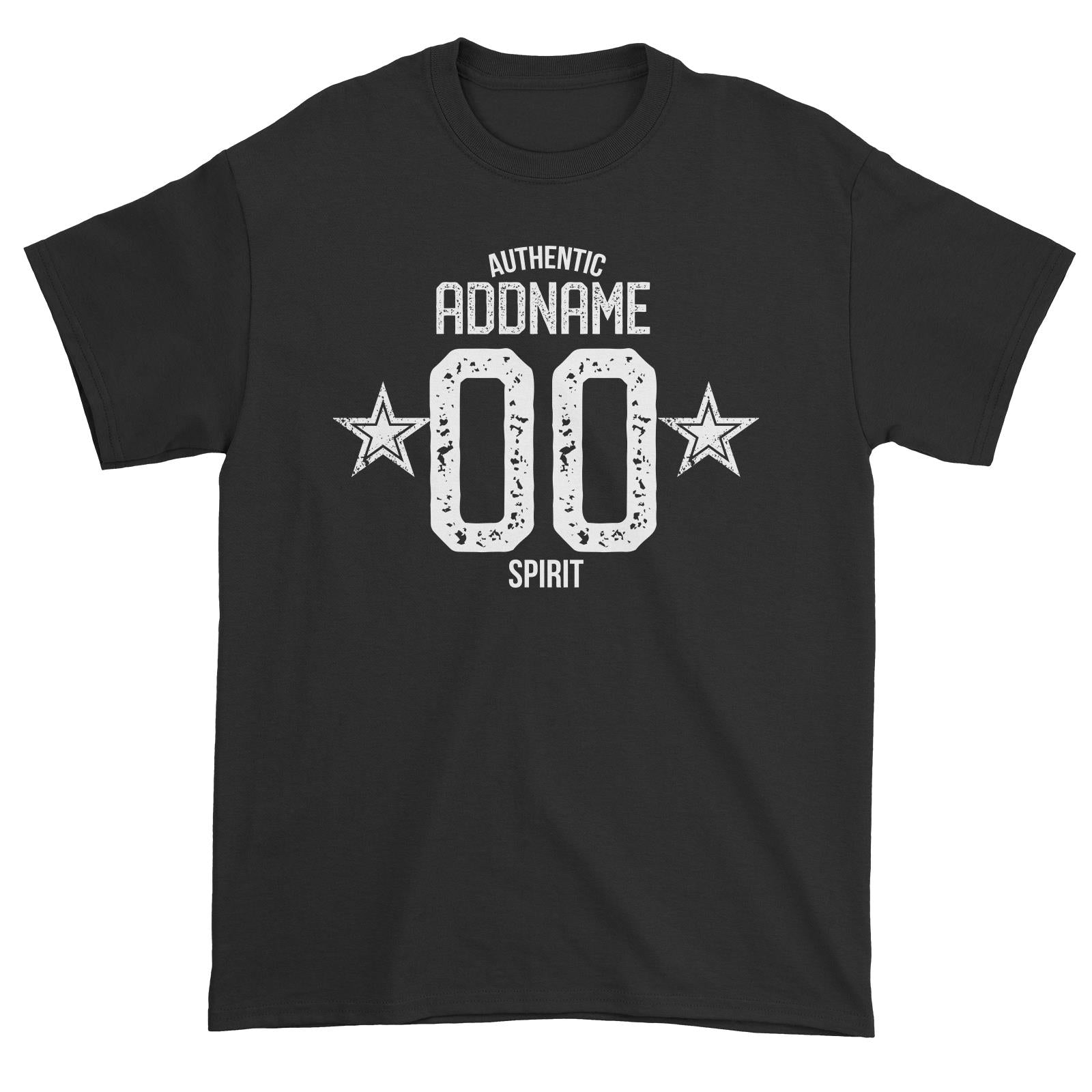 Authentic Spirit Personalizable with Name and Number Star Unisex T-Shirt
