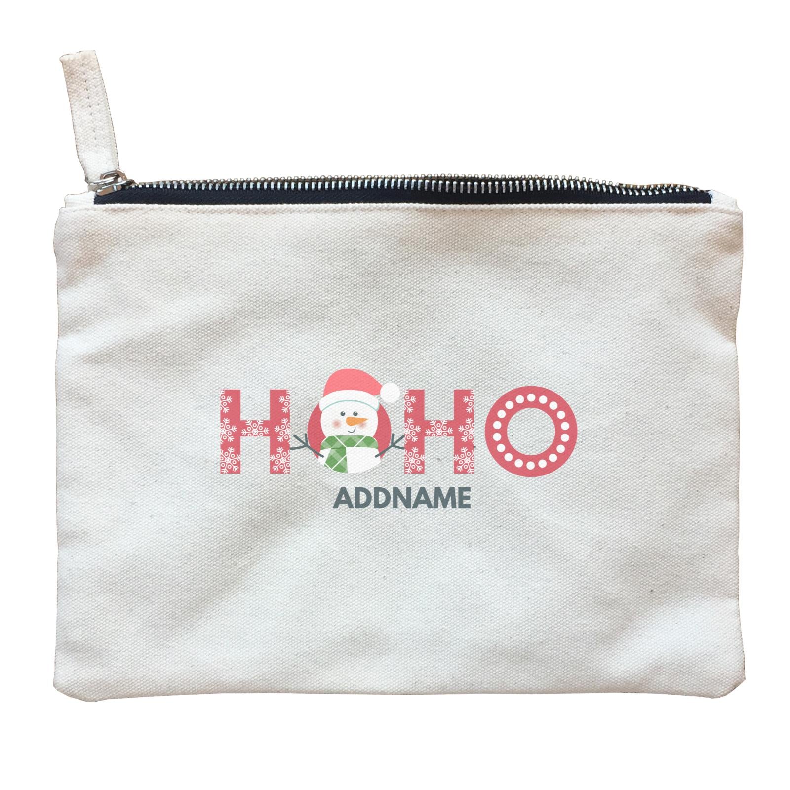 Christmas HOHO With Snowman Addname Accessories Zipper Pouch