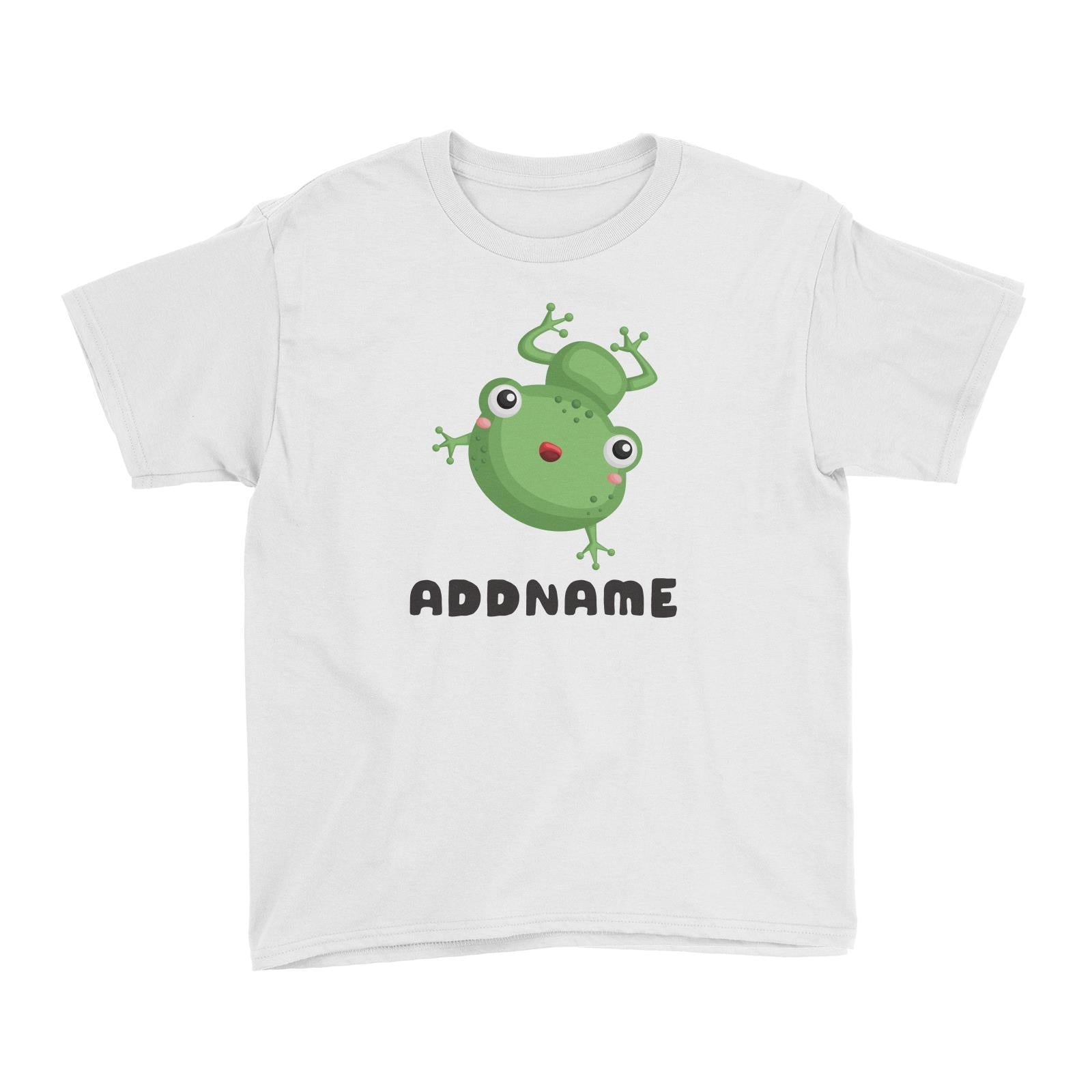 Birthday Frog Frog Happy Jumping Addname Kid's T-Shirt