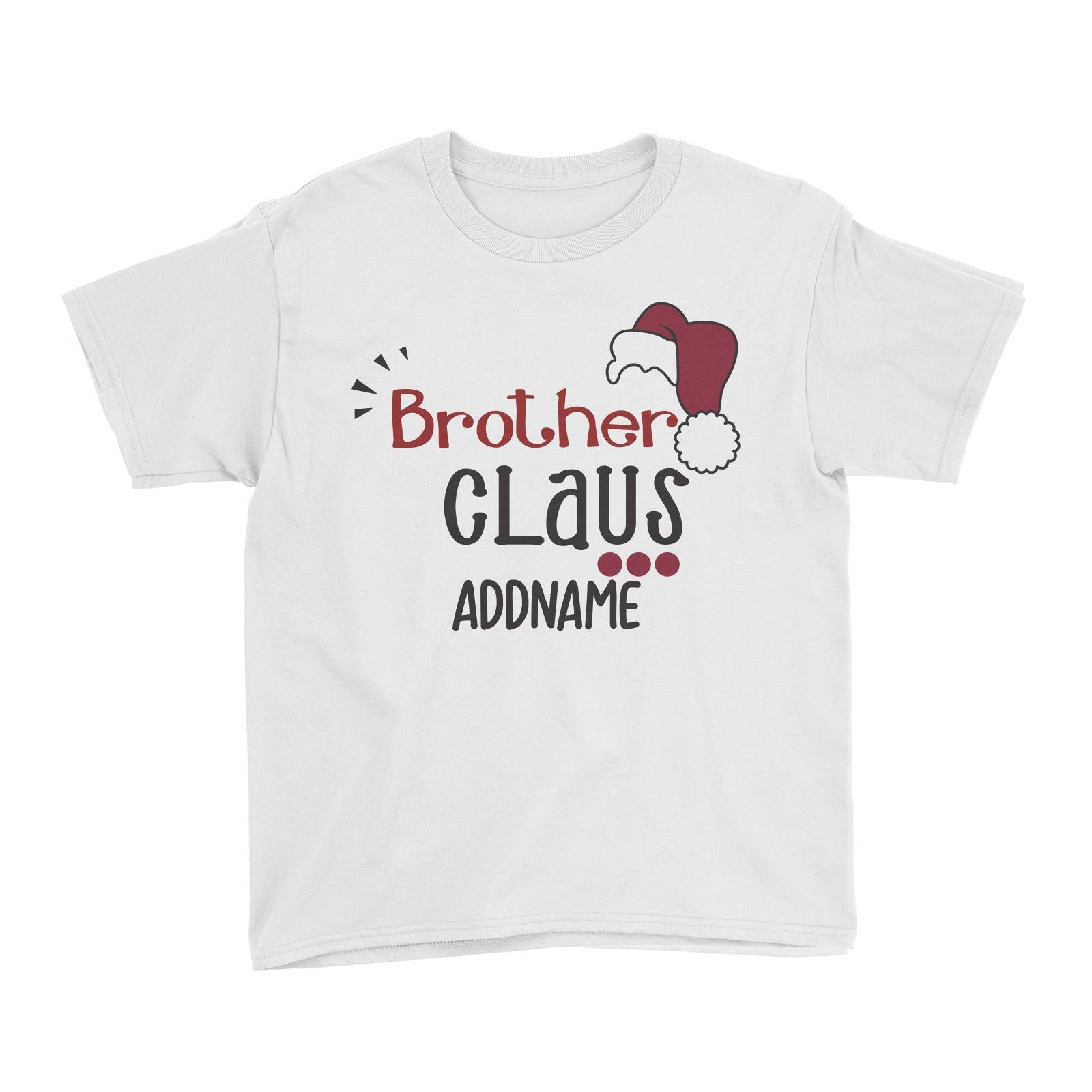Xmas Brother Claus with Santa Hat Kid's T-Shirt