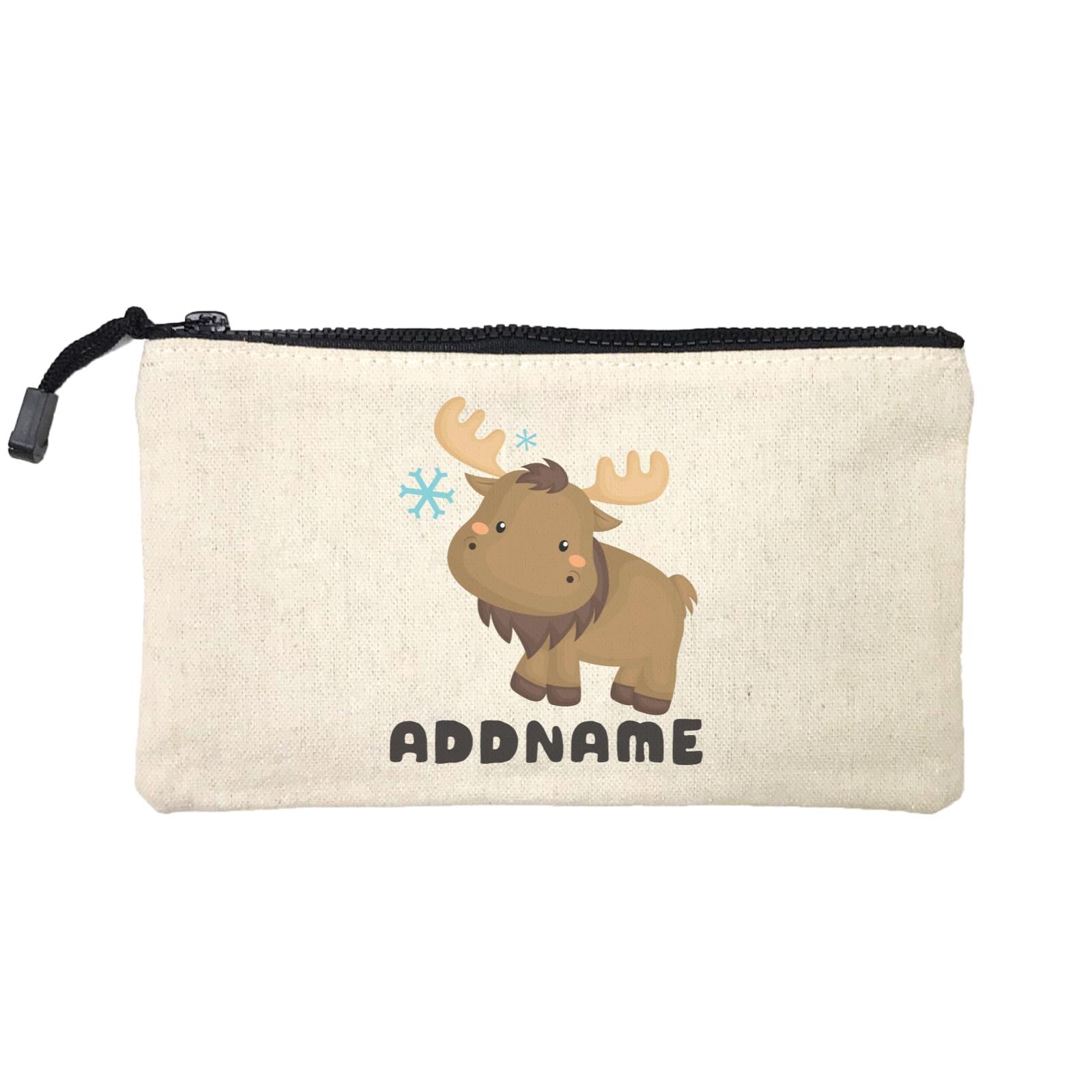 Birthday Winter Animals Moose Addname Mini Accessories Stationery Pouch