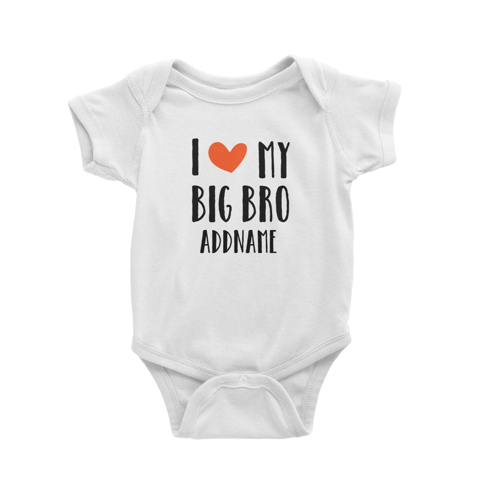 Doggy Love I Love My Big Bro Addname Baby Romper