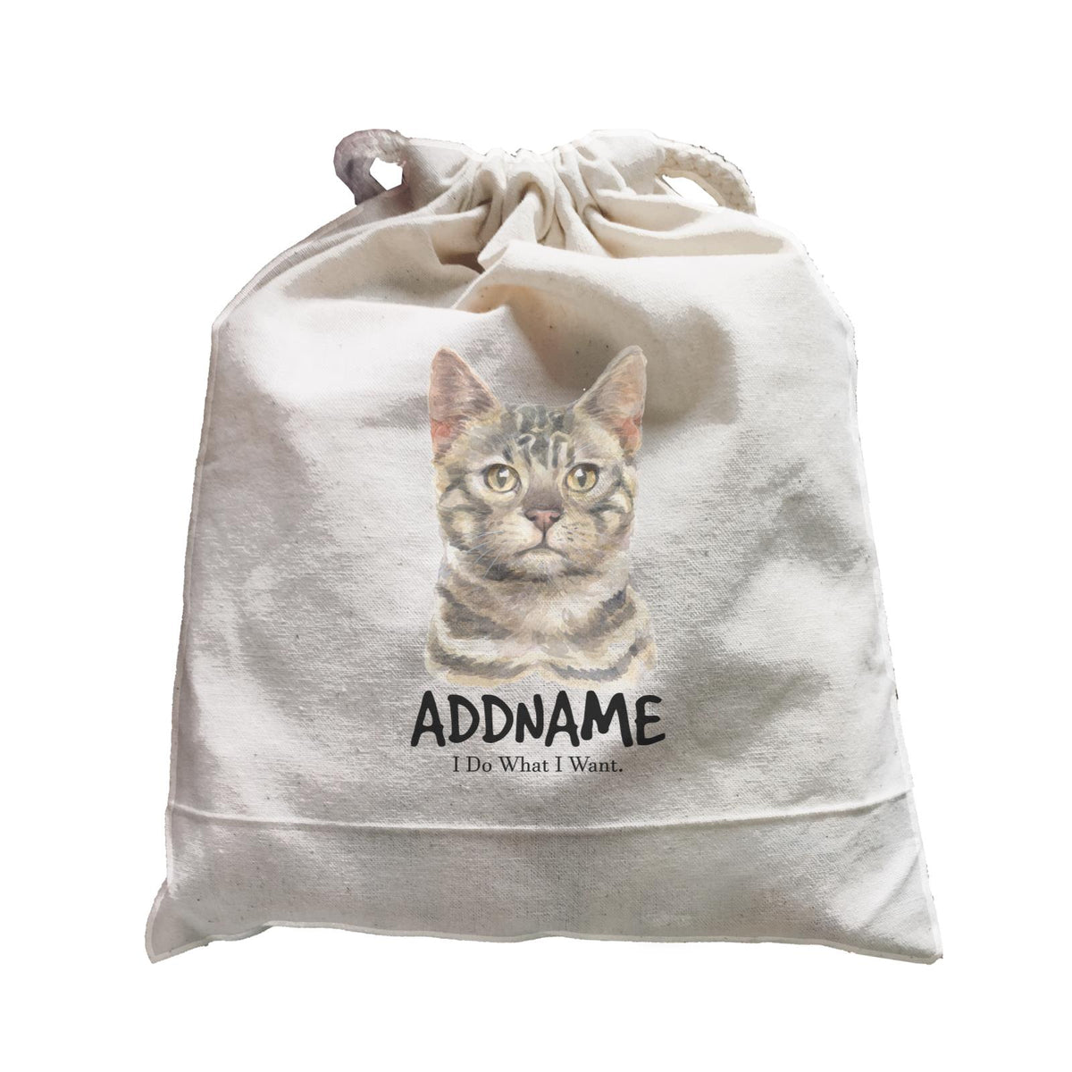 Watercolor Cat Bengel Gray I Do What I Want Addname-wtp Satchel