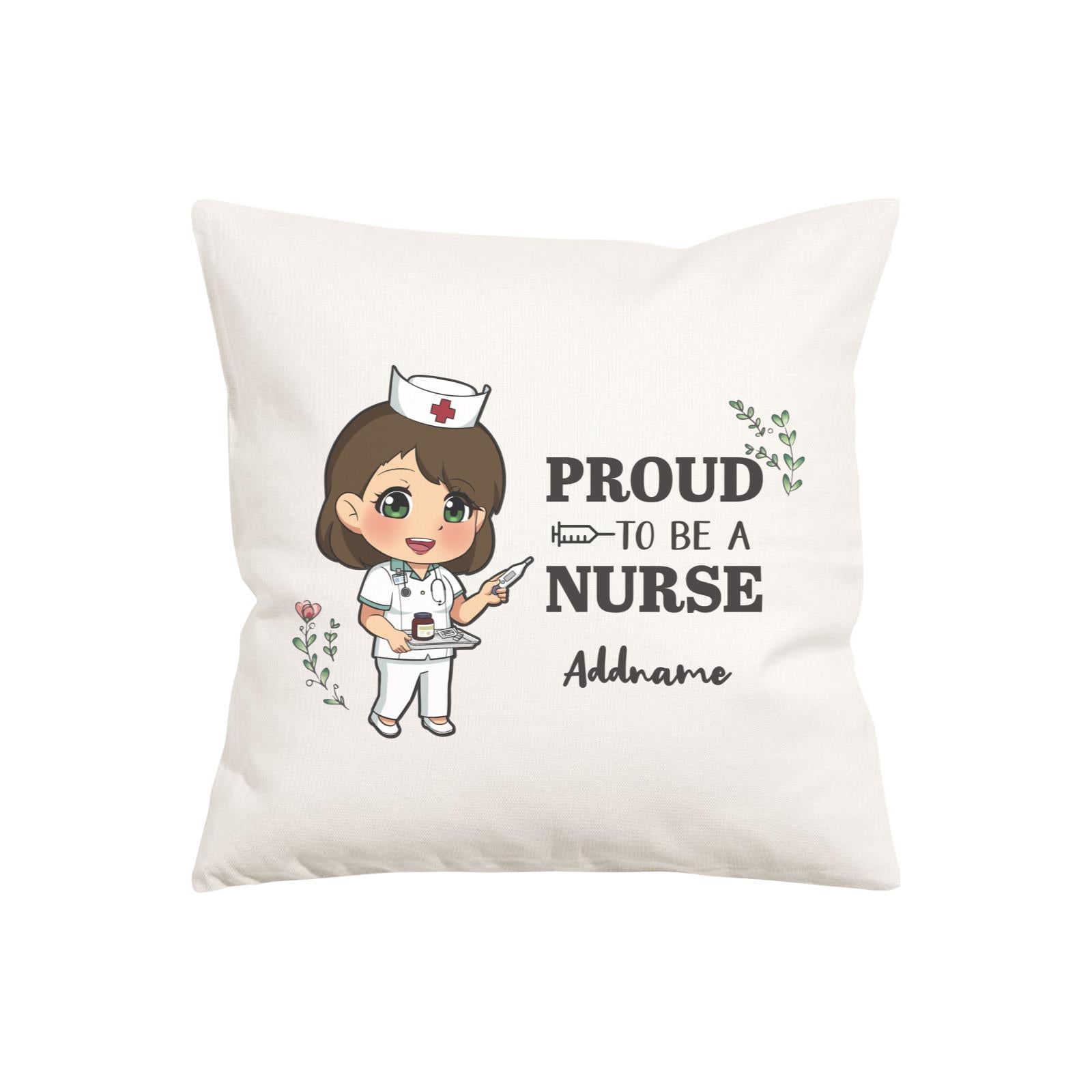 Proud To Be A Nurse Chibi Female Chinese Pillow Cushion