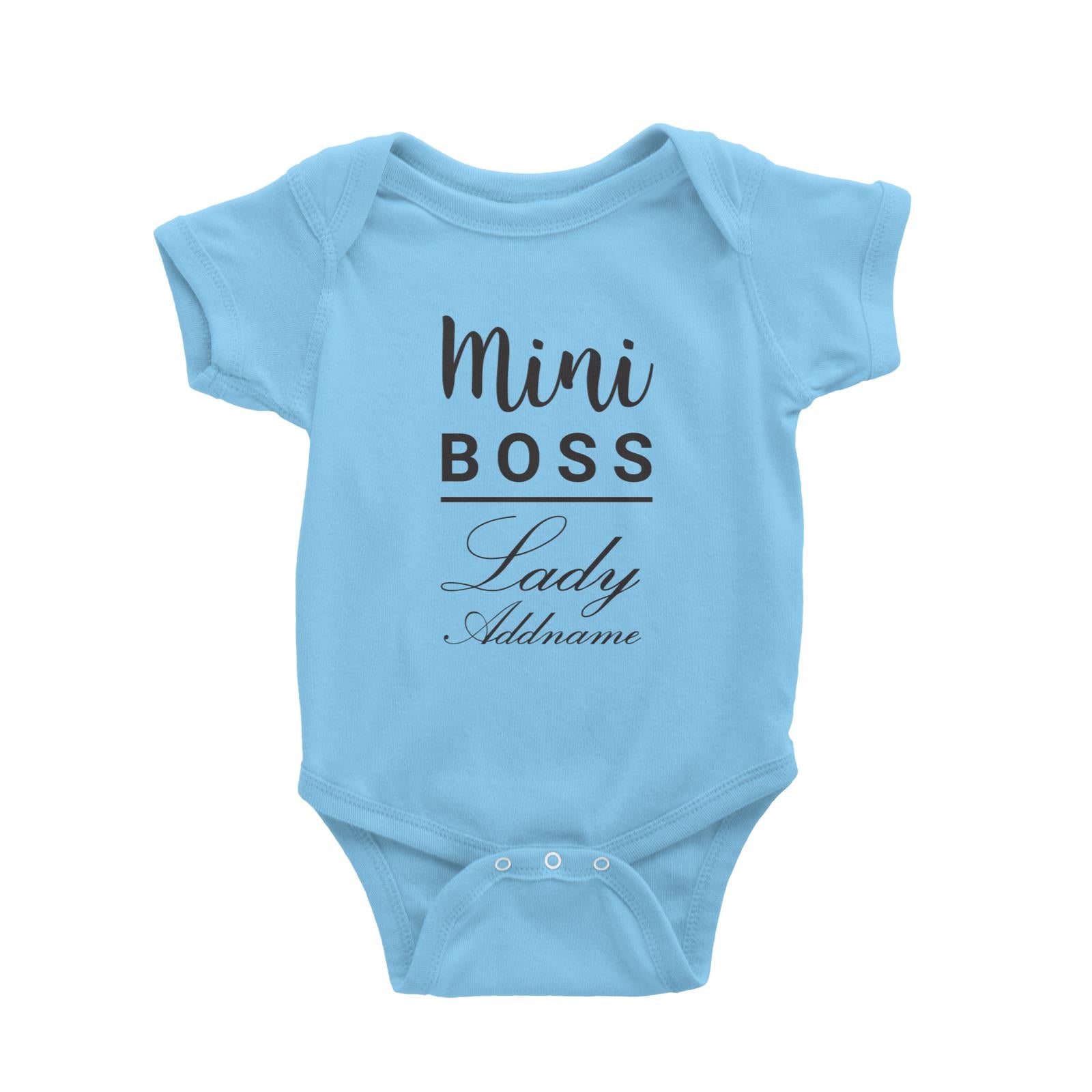 Mini Boss Lady Addname Baby Romper  Matching Family Personalizable Designs