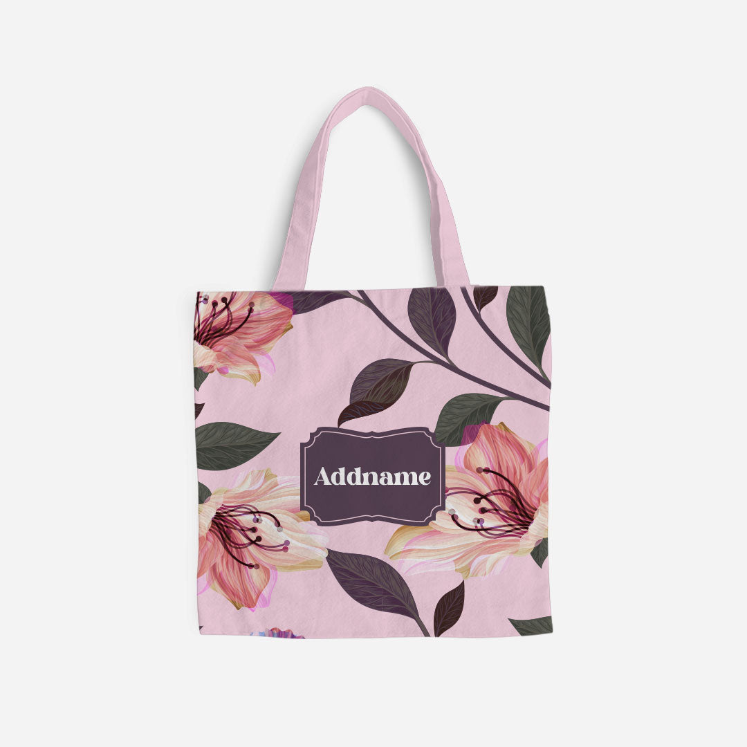 Classic Kesuma Full Print Canvas Bag - Romantic Pink