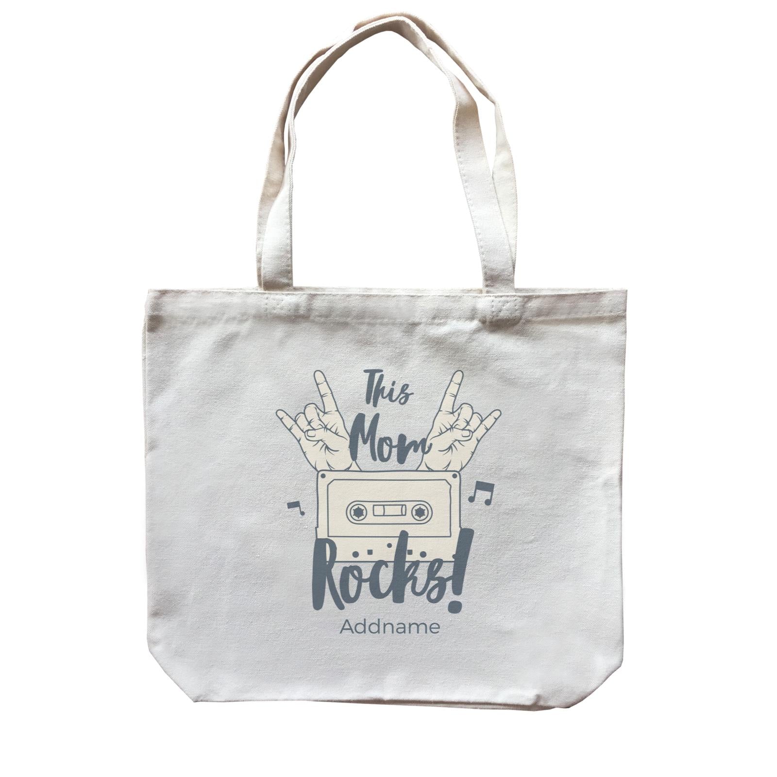 Awesome Mom 1 This Mom Rocks! Cassette Addname Canvas Bag