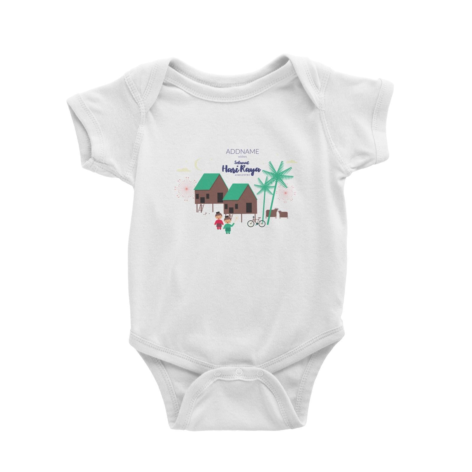 Wishes Selamat Hari Raya Baby Romper  Personalizable Designs Kampung