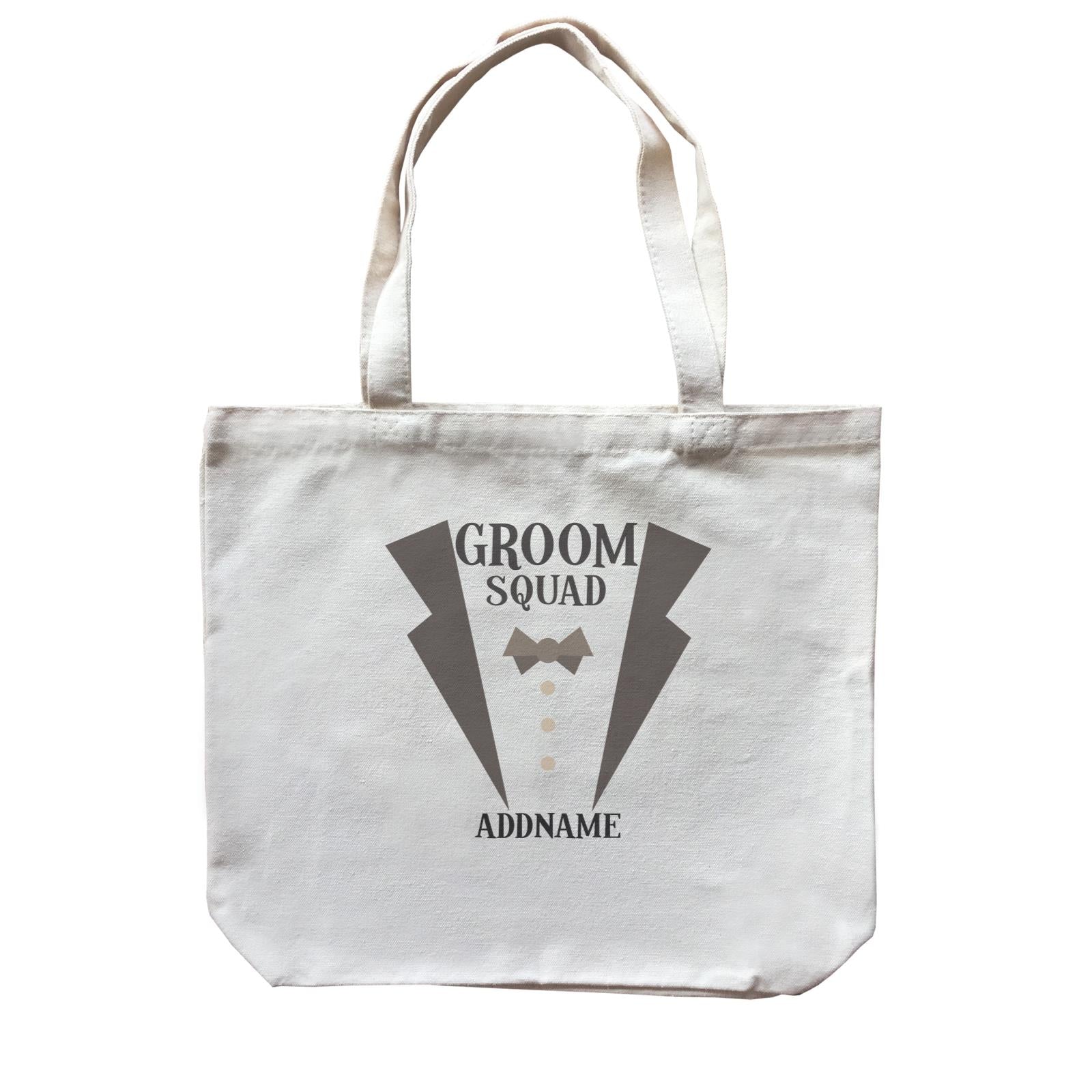 Wedding Couple Western Groom Squad Addname Canvas Bag