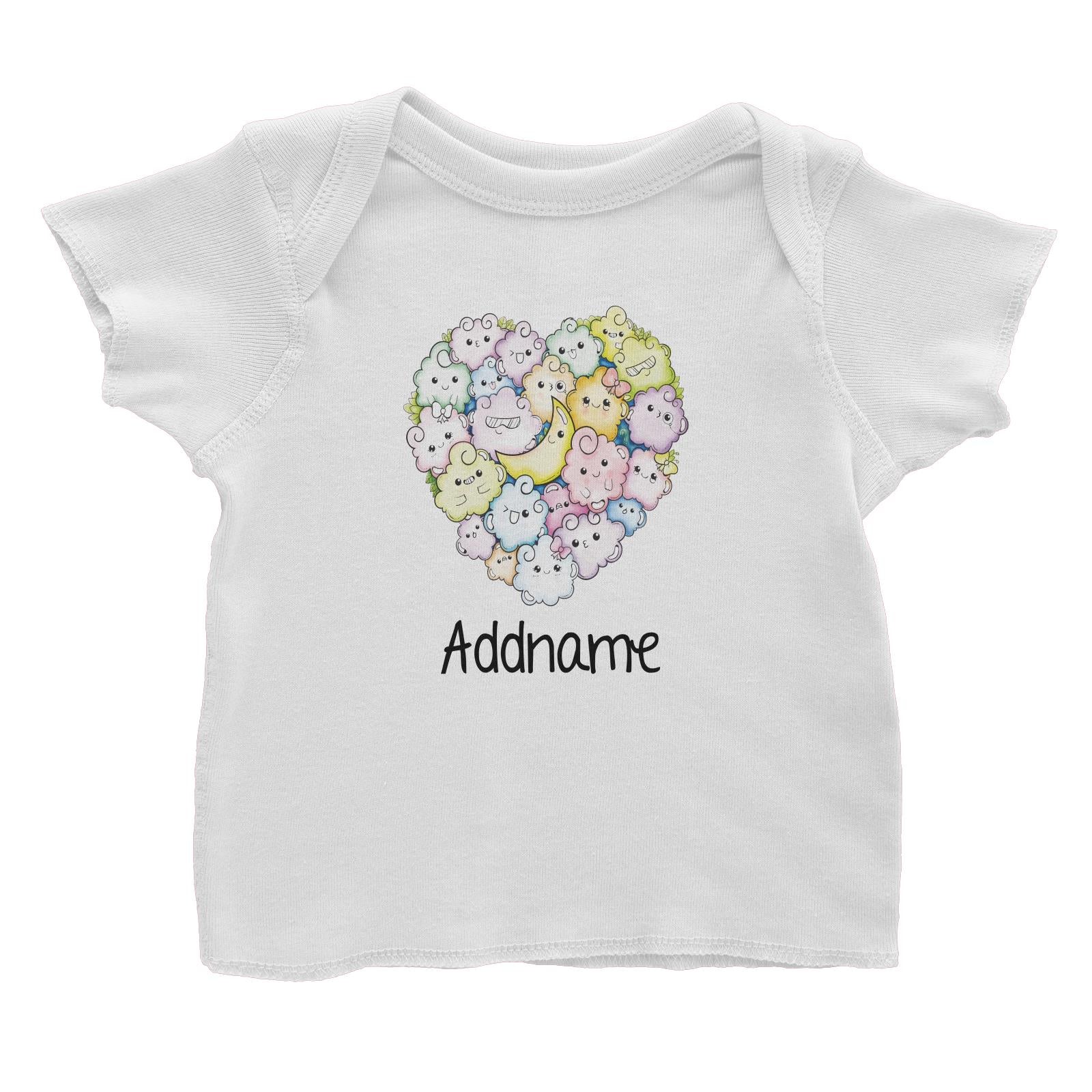 Cute Animals And Friends Series Cute Little Cloud Group Heart Addname Baby T-Shirt