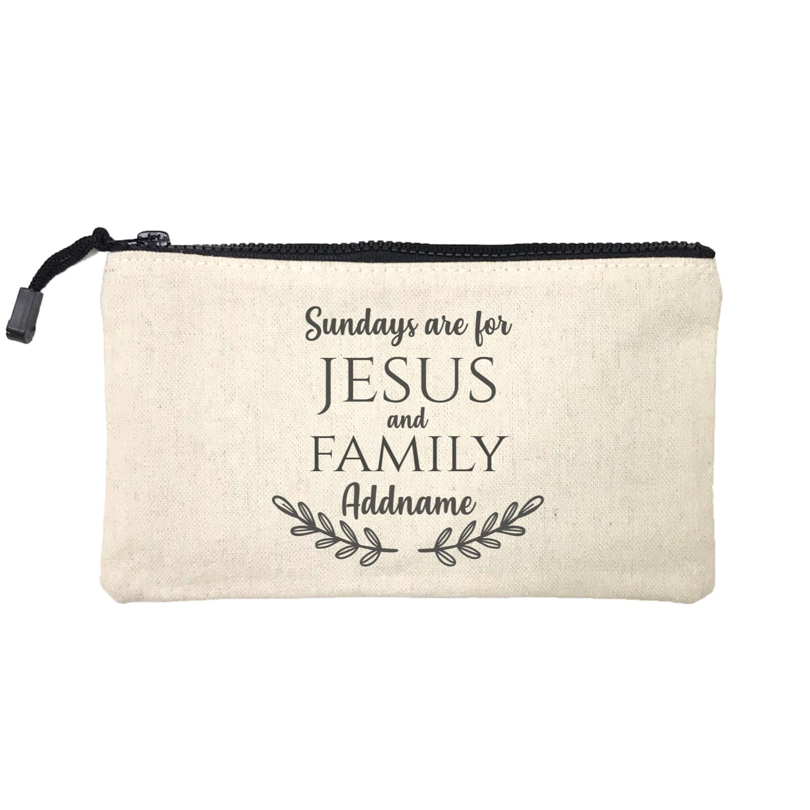 Christian Series Sundays Are For Jesus And Family Addname Mini Accessories Stationery Pouch