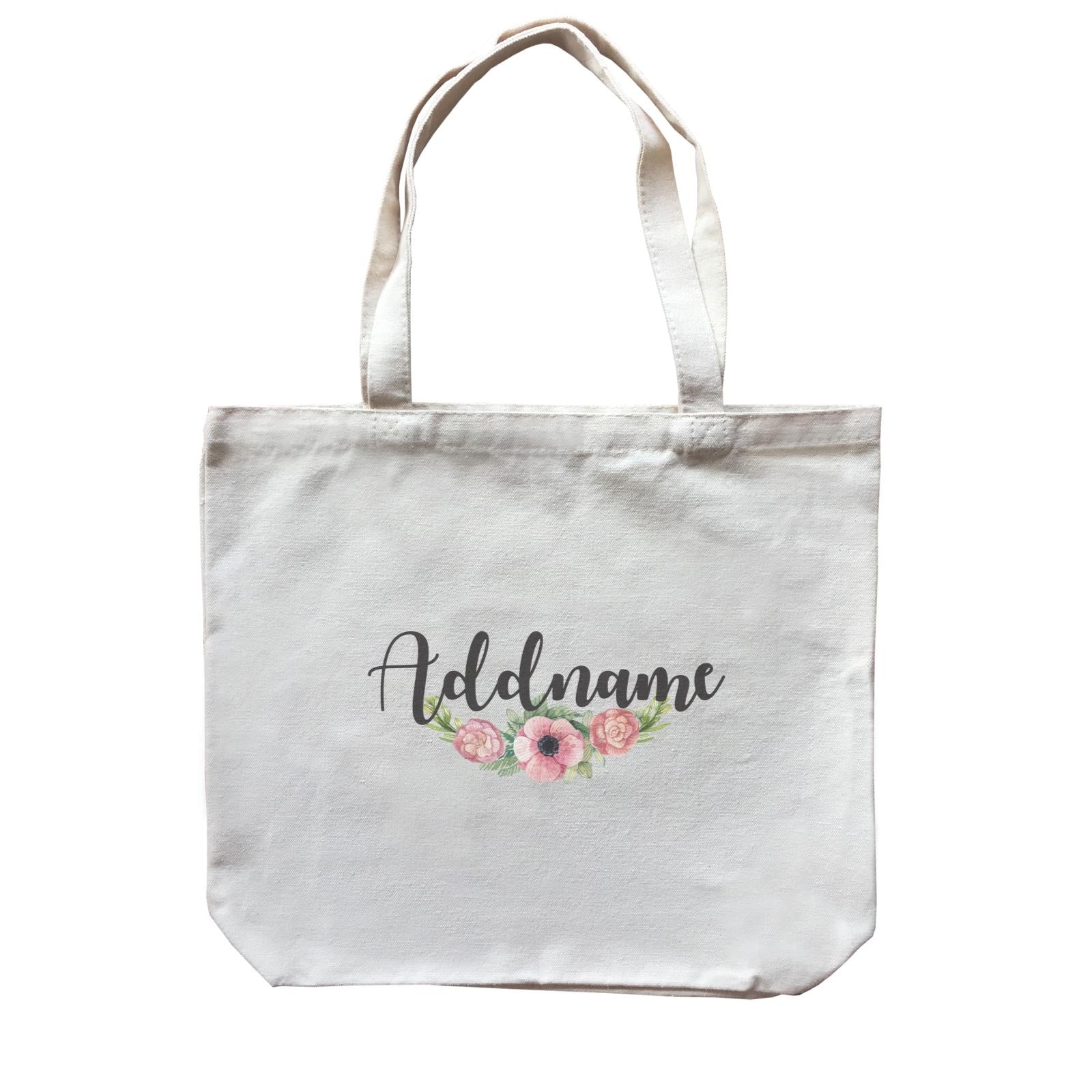 Bridesmaid Floral Sweet Pink Flower Addname Accessories Canvas Bag