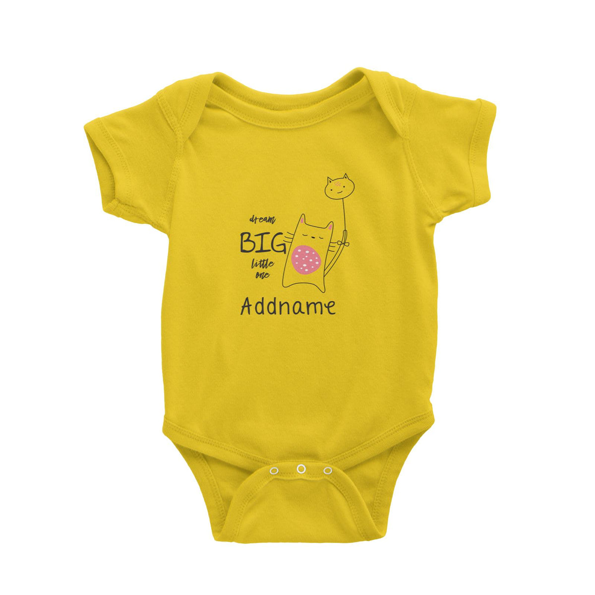 Cute Animals and Friends Series 2 Cat Dream Big Little One Addname Baby Romper