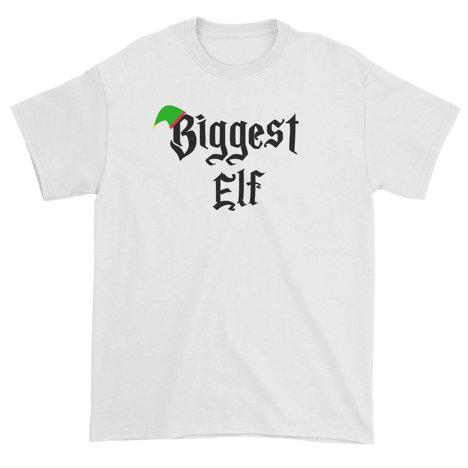 Biggest Elf With Hat Unisex T-Shirt Christmas Matching Family