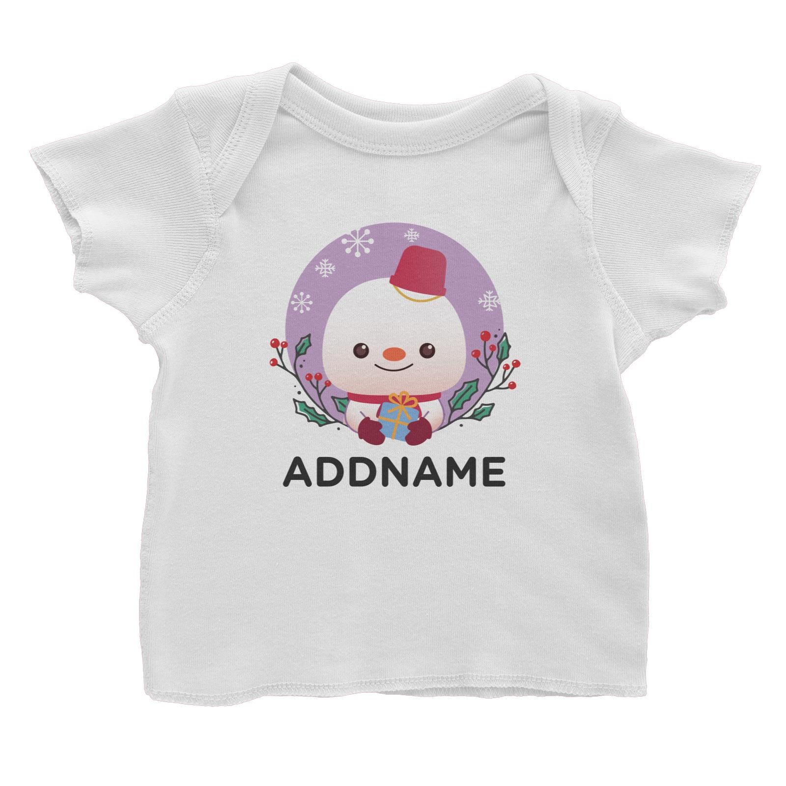 Christmas Cute Animal Series Cute Snowman Baby T-Shirt