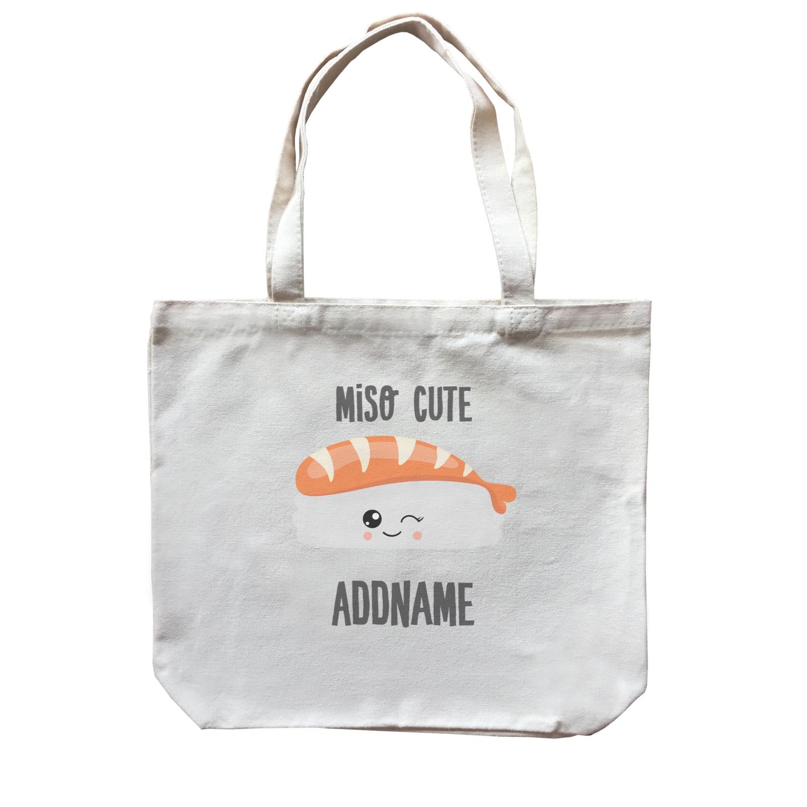 Miso Cute Salmon Sushi Addname Canvas Bag