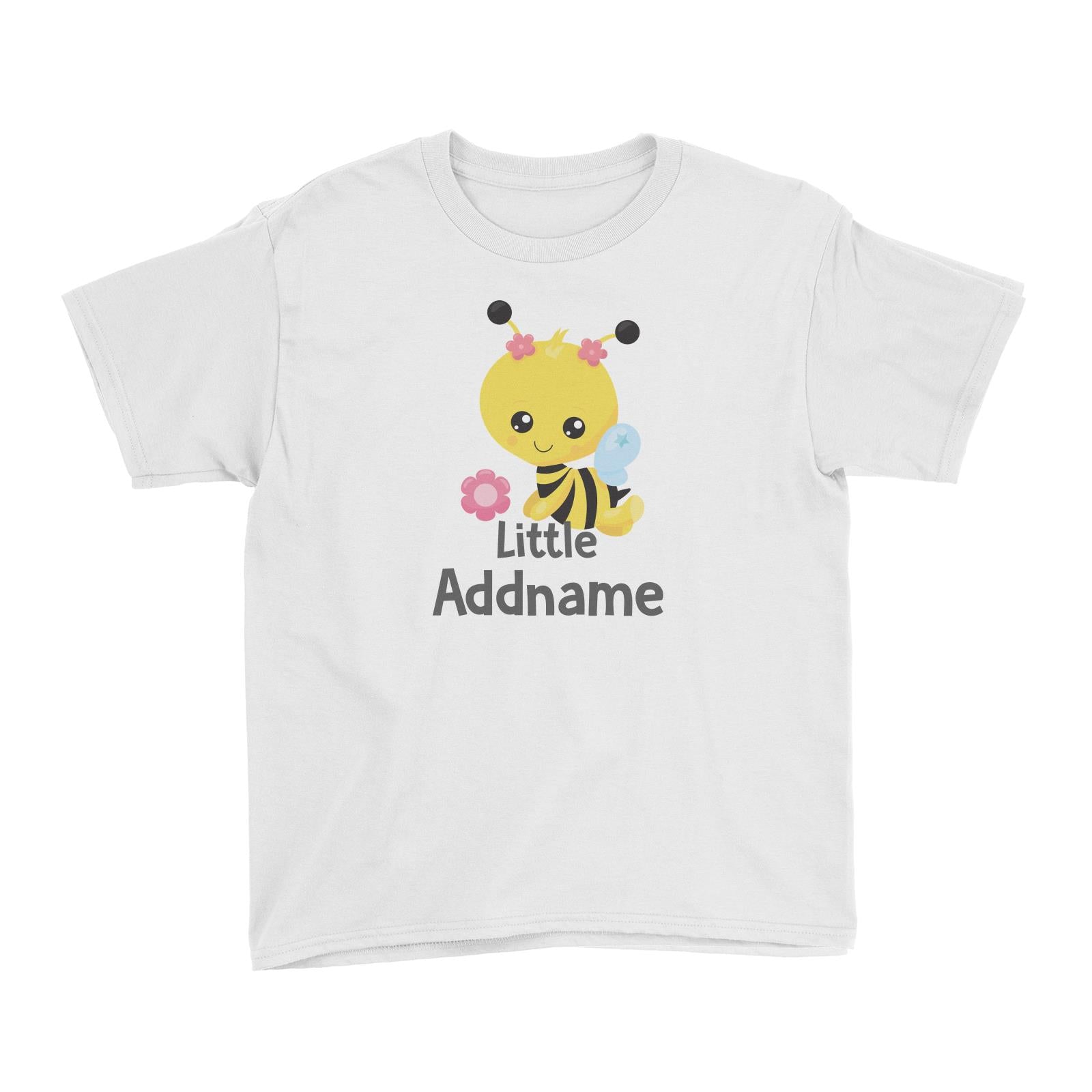 Spring Animals Bee Girl Little Addname Kid's T-Shirt