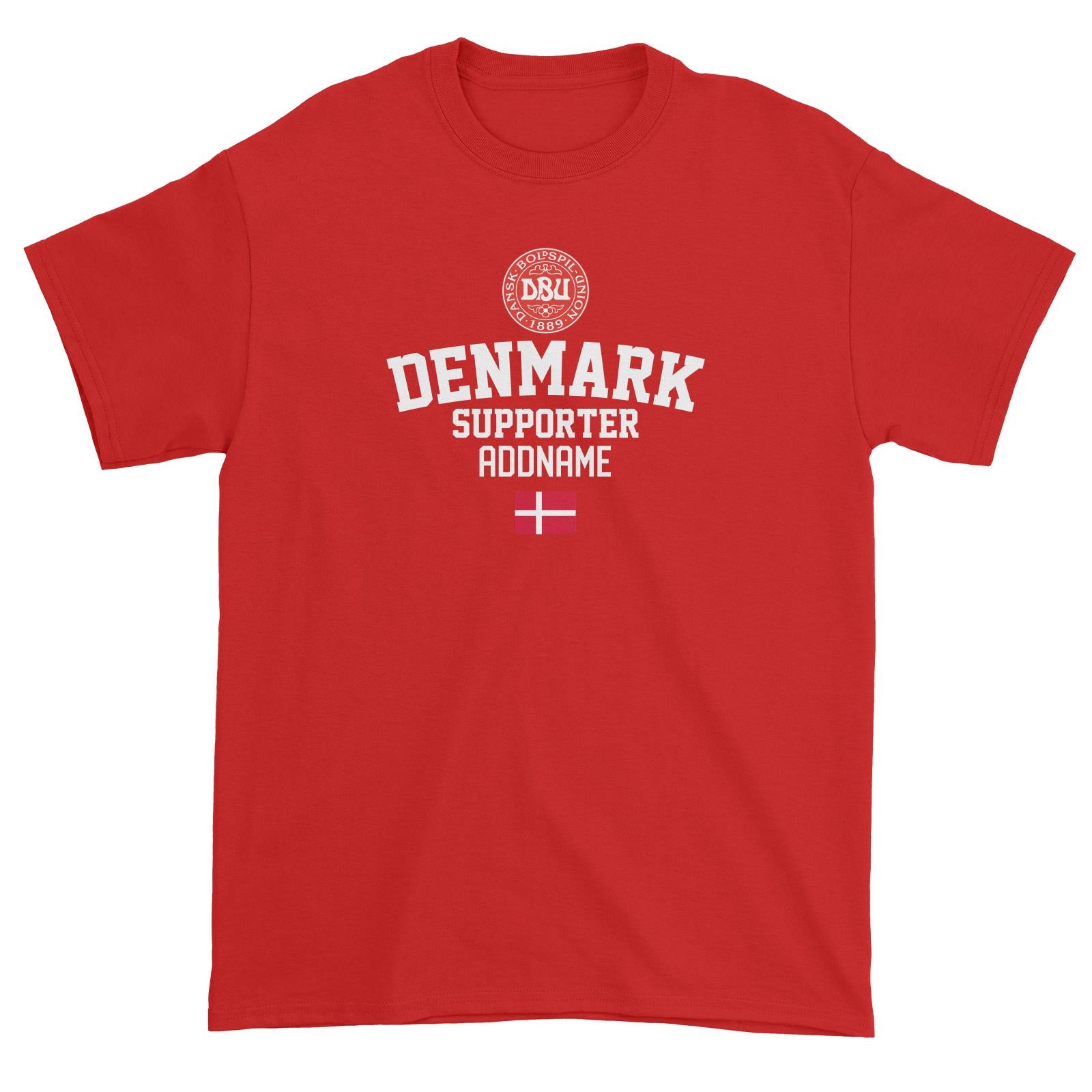 Denmark Supporter World Cup Addname Unisex T-Shirt