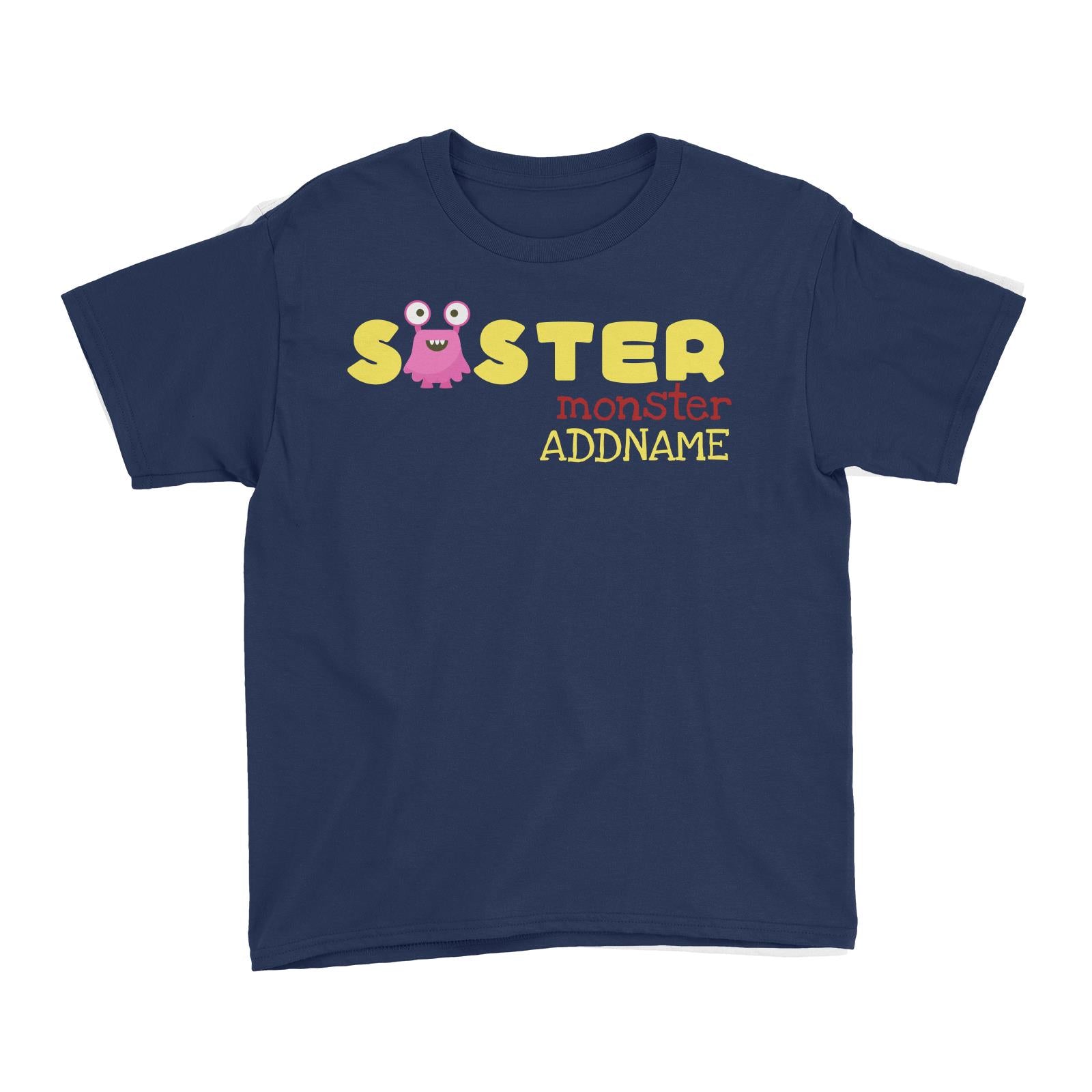 Pink Sister Monster Addname Kid's T-Shirt