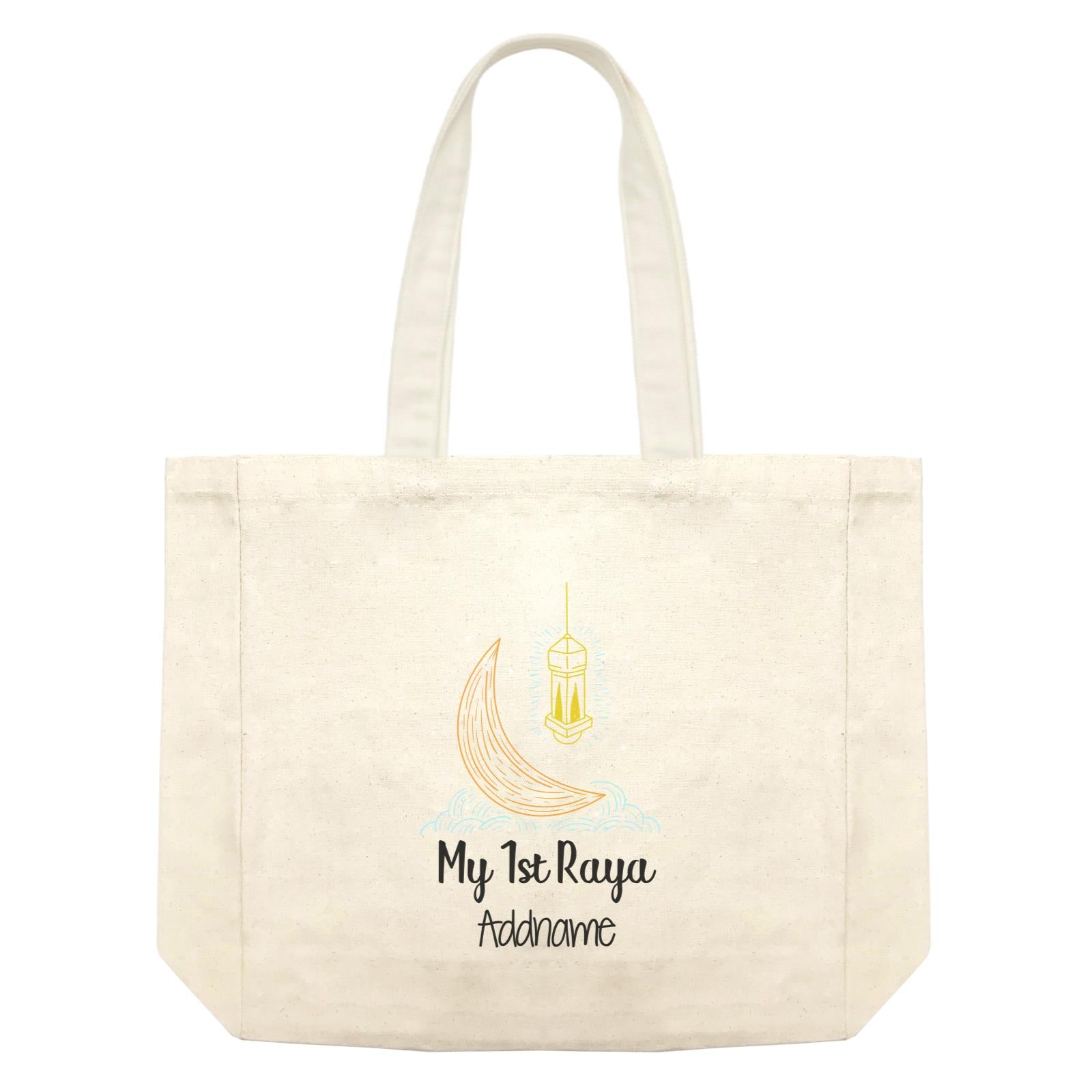 Raya Doodle Moon And Lantern My 1st Raya Addname Shopping Bag