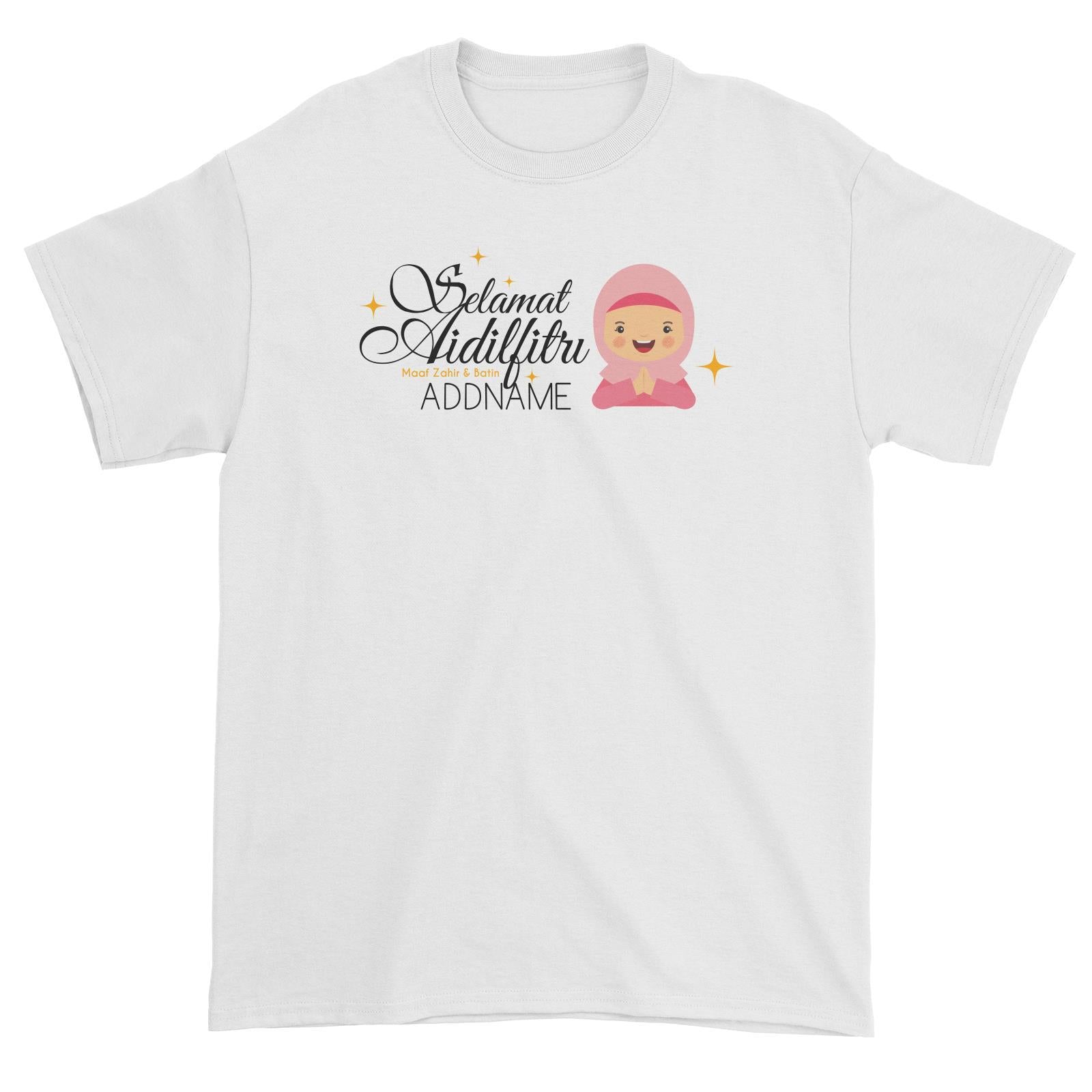 Selamat Aidilfitri Lady Unisex T-Shirt Raya Personalizable Designs Sweet Character