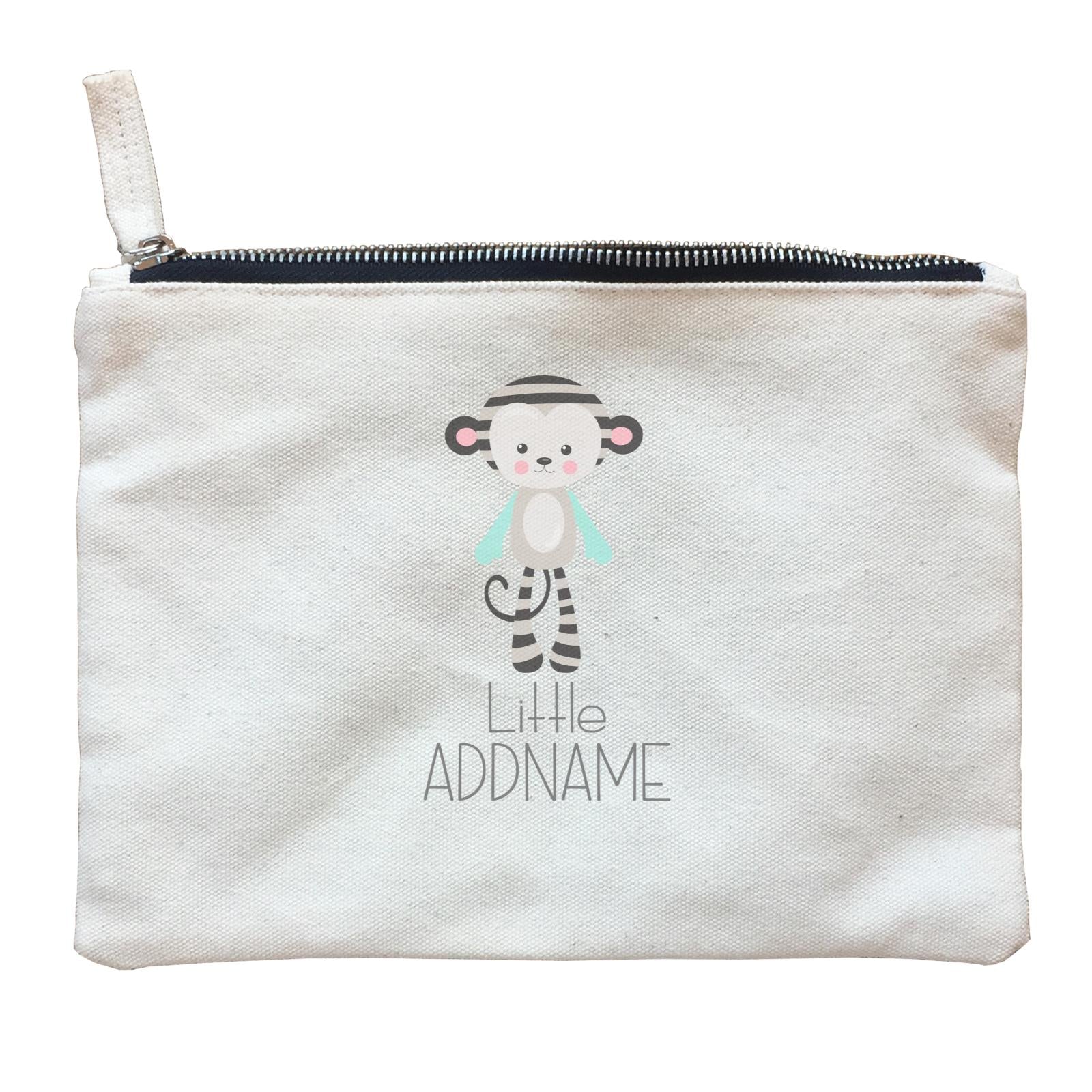 Nursery Animals Little Monkey Addname Zipper Pouch